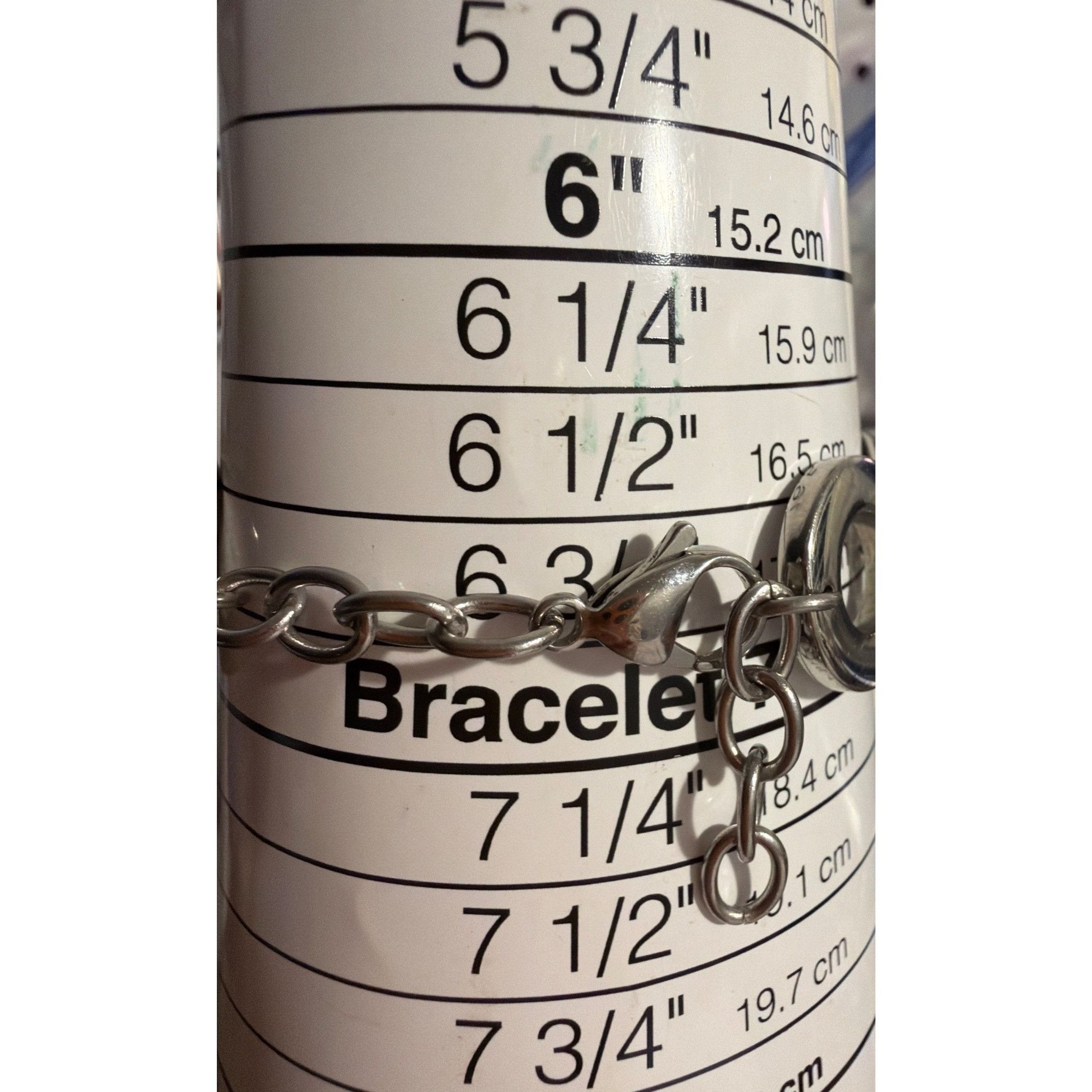 Other Silver Tone Circle Link Bracelet Rhinestone Crown Charm Pend Size ONE SIZE - 4 Thumbnail