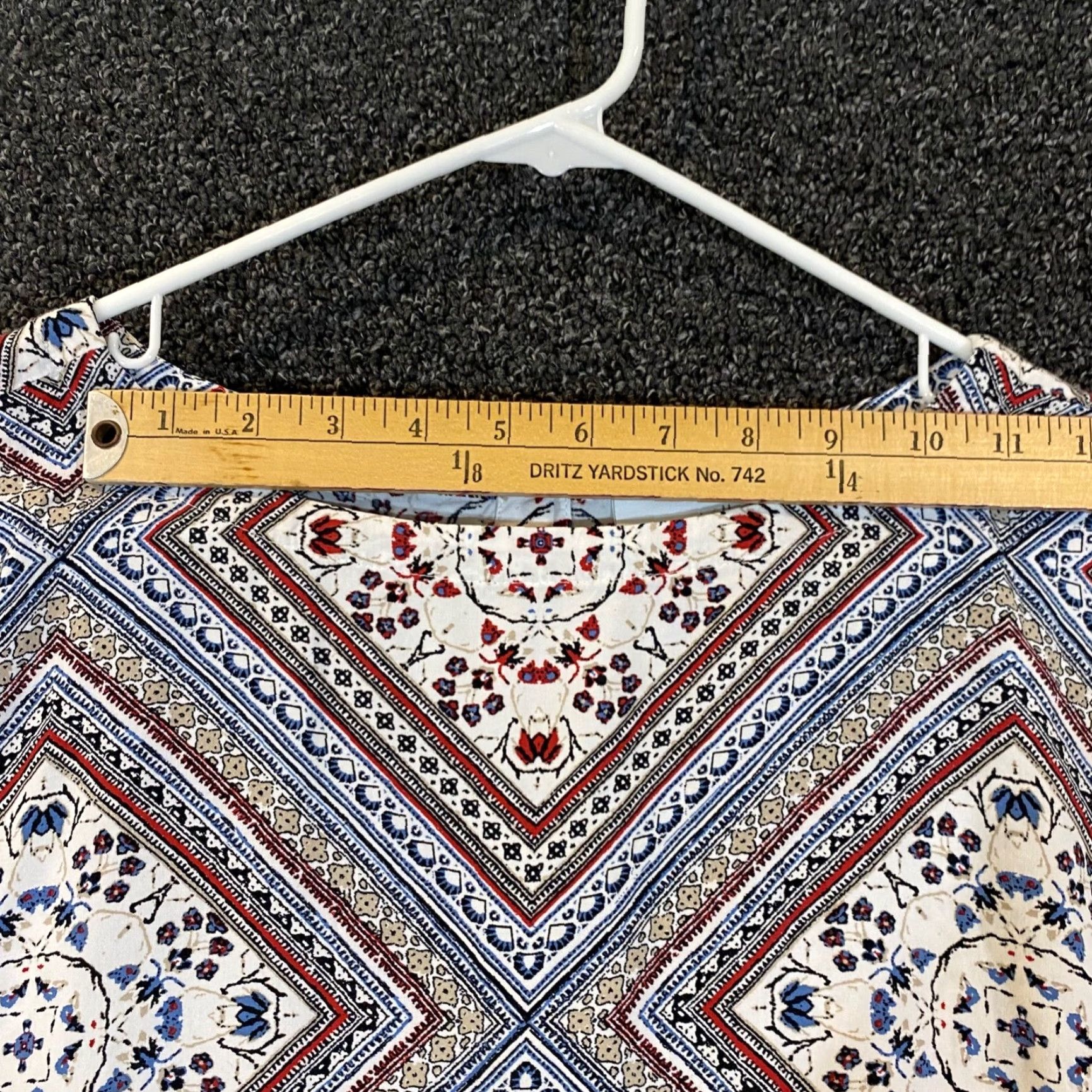 J. Jill J. Jill Shirt Womens L Geometric 1/2 Sleeve Button-Up Back Button Up Multicolor Abstract Casual Size L / US 10 / IT 46 - 6 Thumbnail