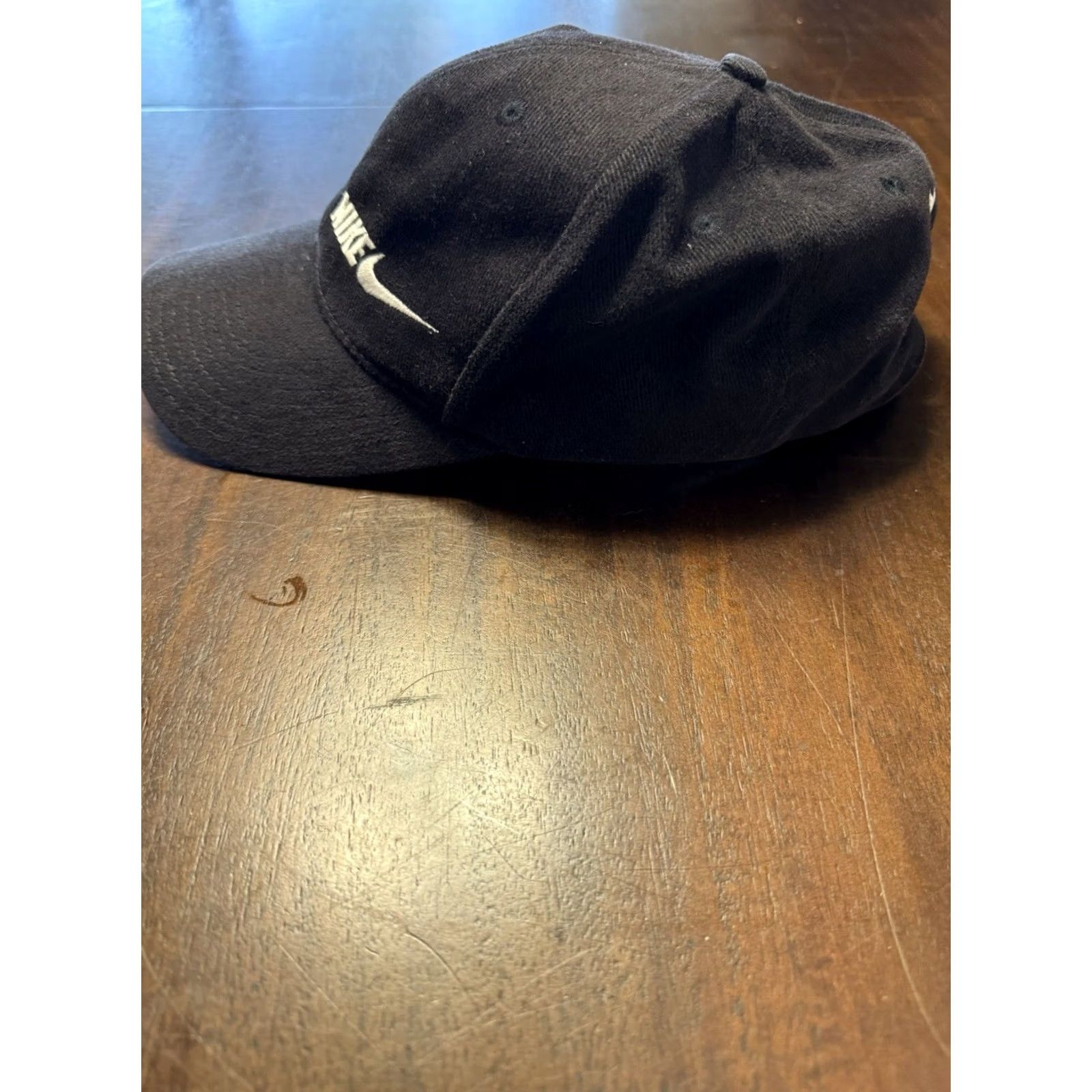 Nike VINTAGE Nike Hat Cap Strap Back Black One Size Swoosh Dad Casual Cotton Mens Size ONE SIZE - 2 Thumbnail