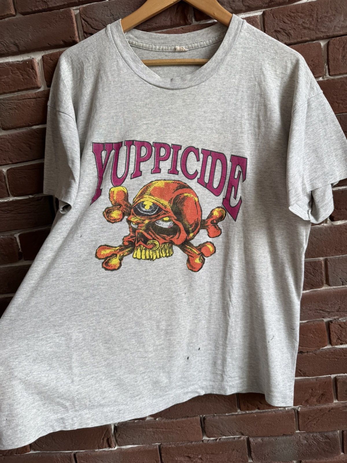 Vintage 90s Rare Yuppicide Euro Tour Hardcor Punk Band Tee