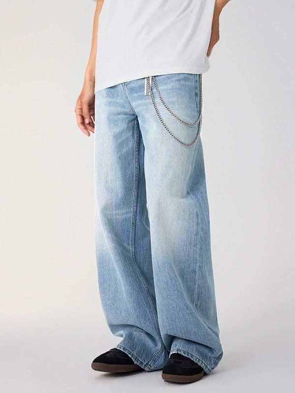 Vintage Men's Casual Loose-Fit Straight-Leg Washed Jeans Size US 32 / EU 48 - 3 Thumbnail