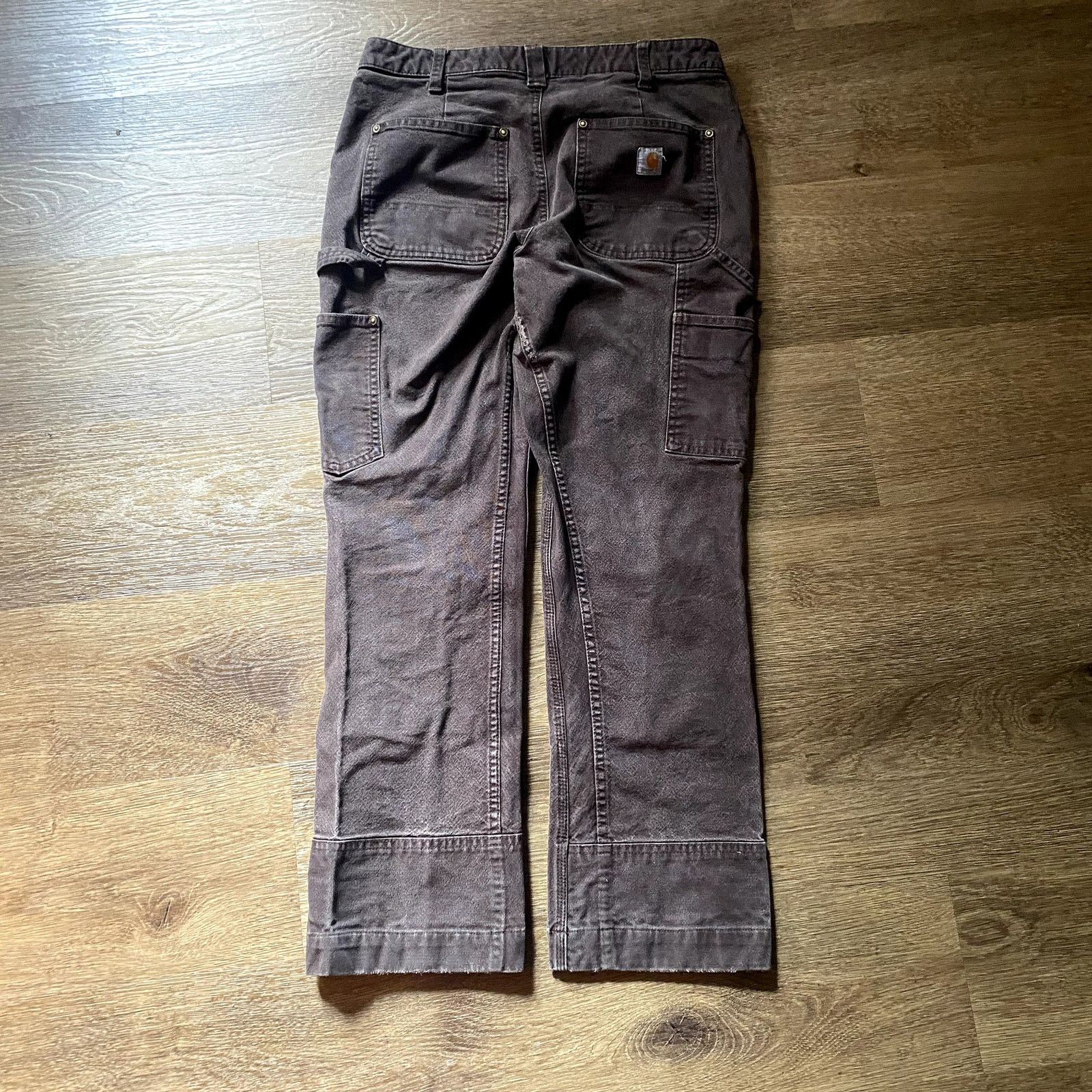 Carhartt Brown Original Fit Double Knee Carhartt Pants Size 32" / US 10 / IT 46 - 6 Thumbnail