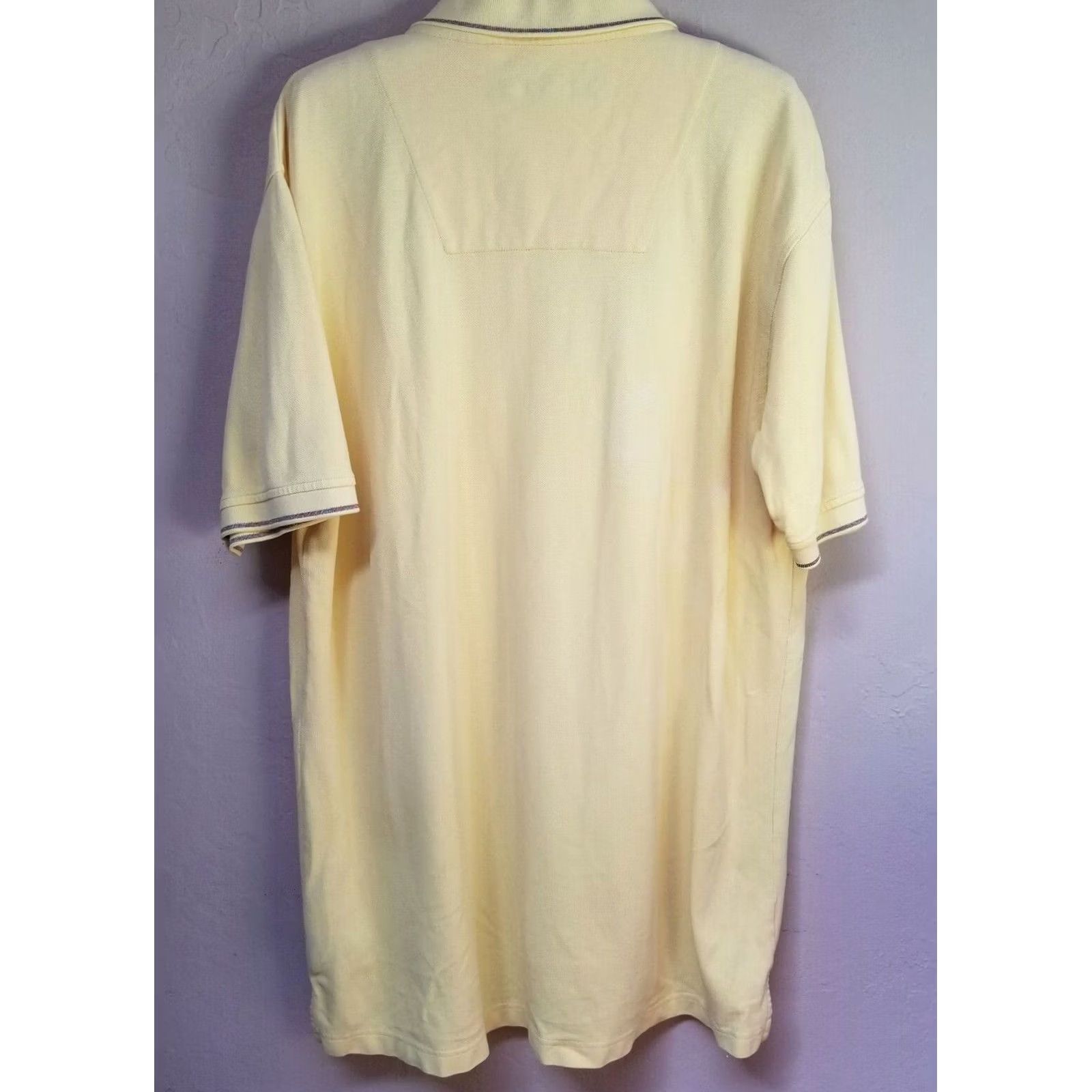 Robert Graham Roberts Graham Mens XL Classic Yellow Knit Polo Shirt Short Sleeve Golf Polo Shirt Size US XL / EU 56 / 4 - 2 Thumbnail