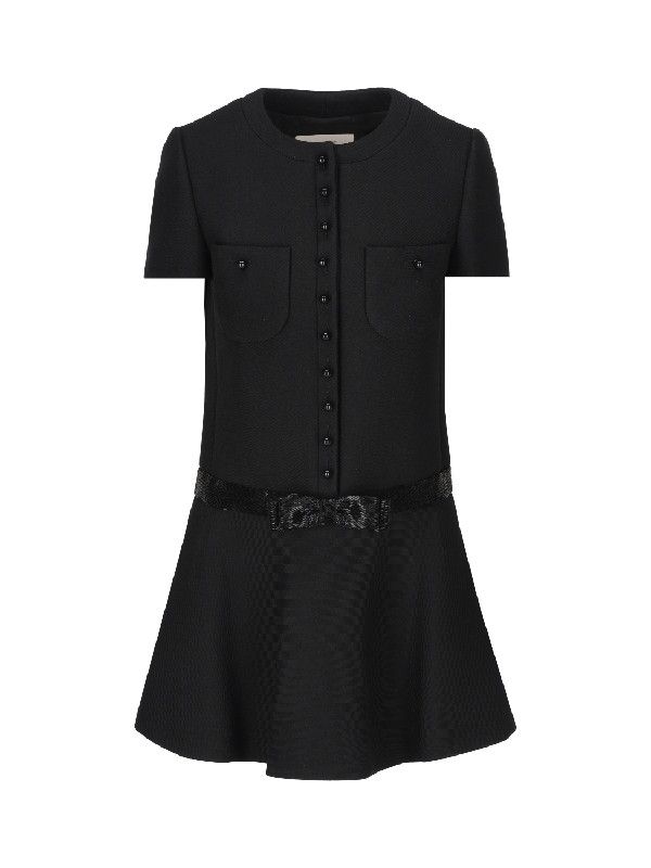 Celine o1w1db10125 2R74J989C Embroidered Chelsea Mini Dress Size XS / US 0-2 / IT 36-38 - 1 Thumbnail