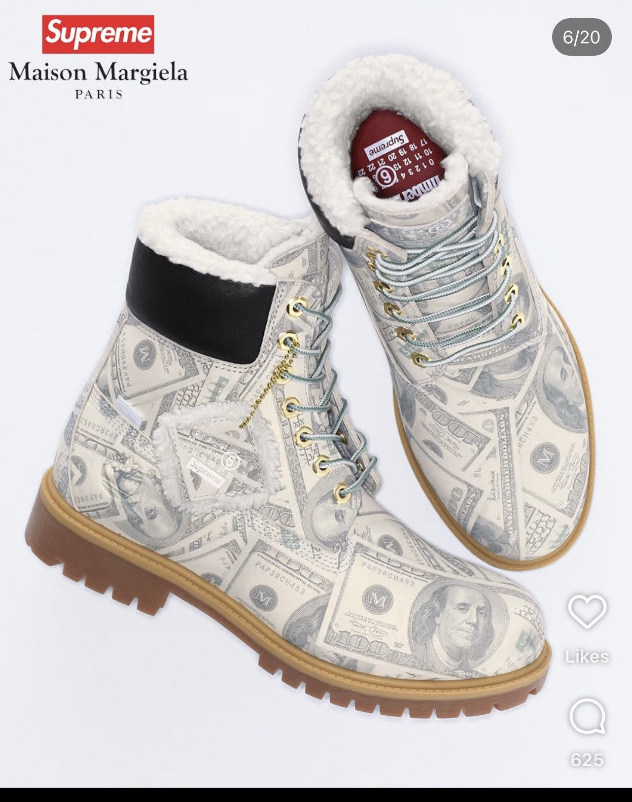 Maison Margiela Supreme x MM6 Timberland Boots Size US 11.5 / EU 44-45 - 1 Thumbnail