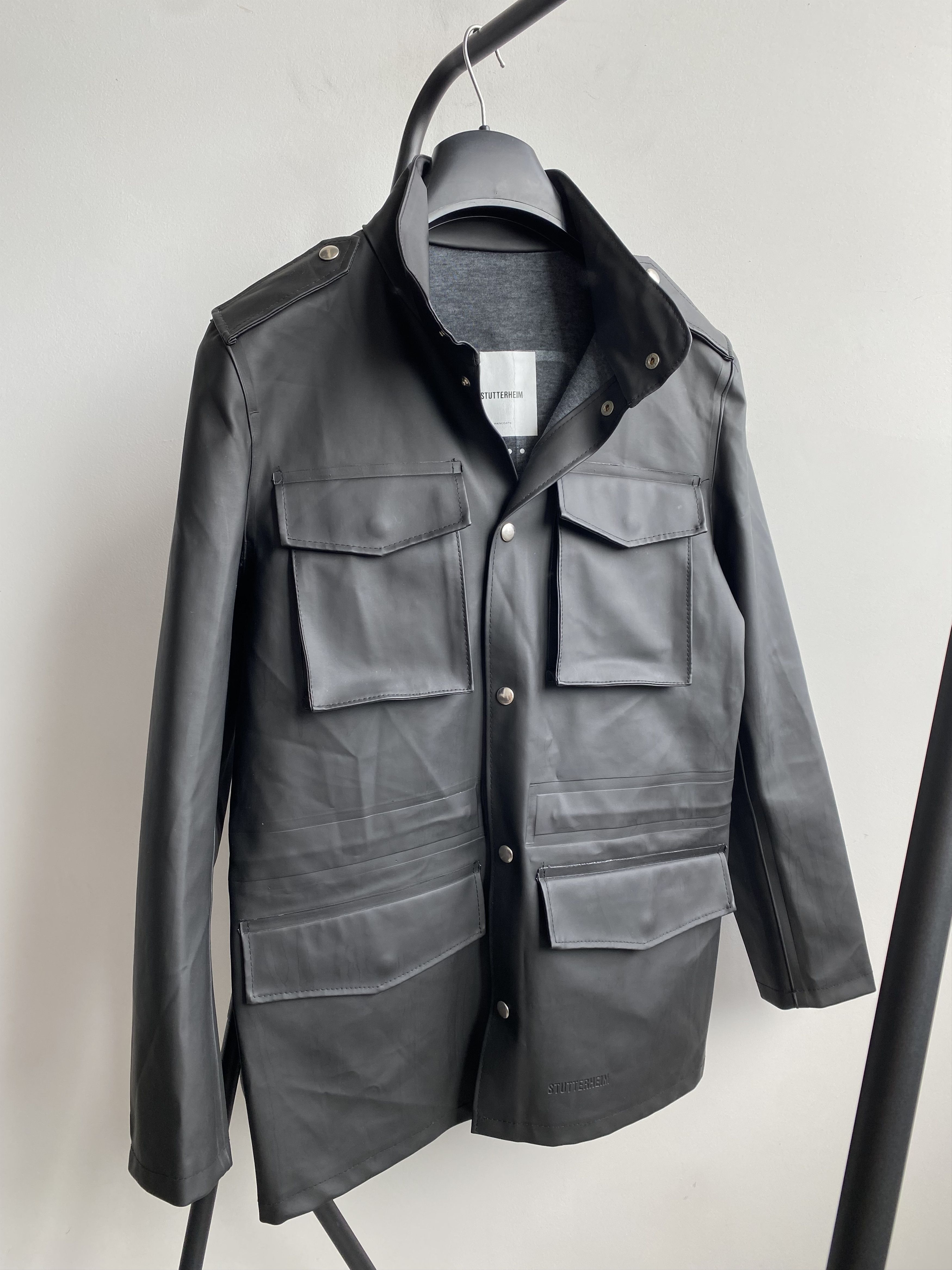 Stutterheim STUTTERHEIM Stockholm M-65 Rain Coat Black Size US M / EU 48-50 / 2 - 3 Thumbnail
