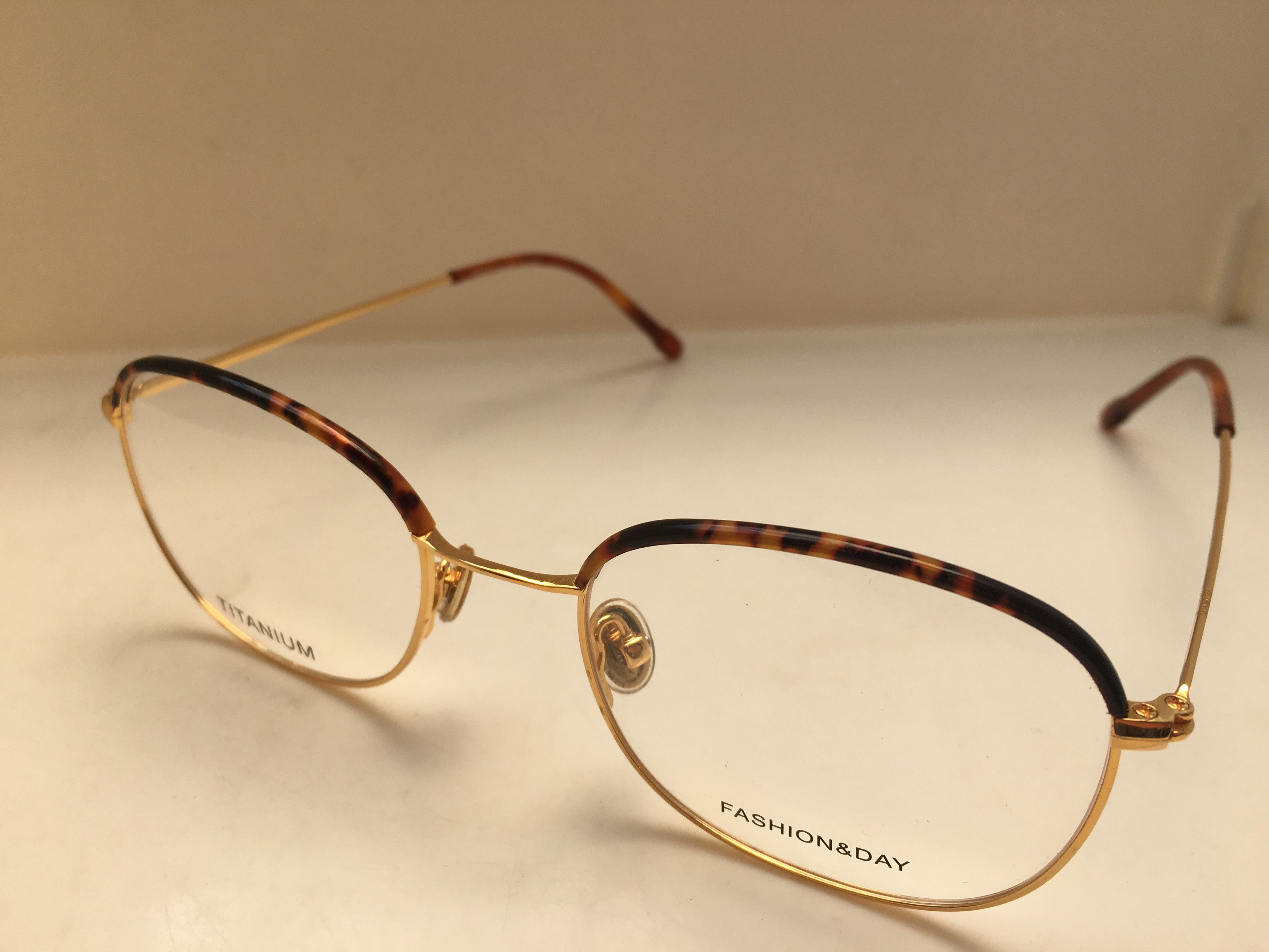 Other Gold Titanium With Tortoise Rim RX Eyeglasses Frame Size ONE SIZE - 3 Thumbnail