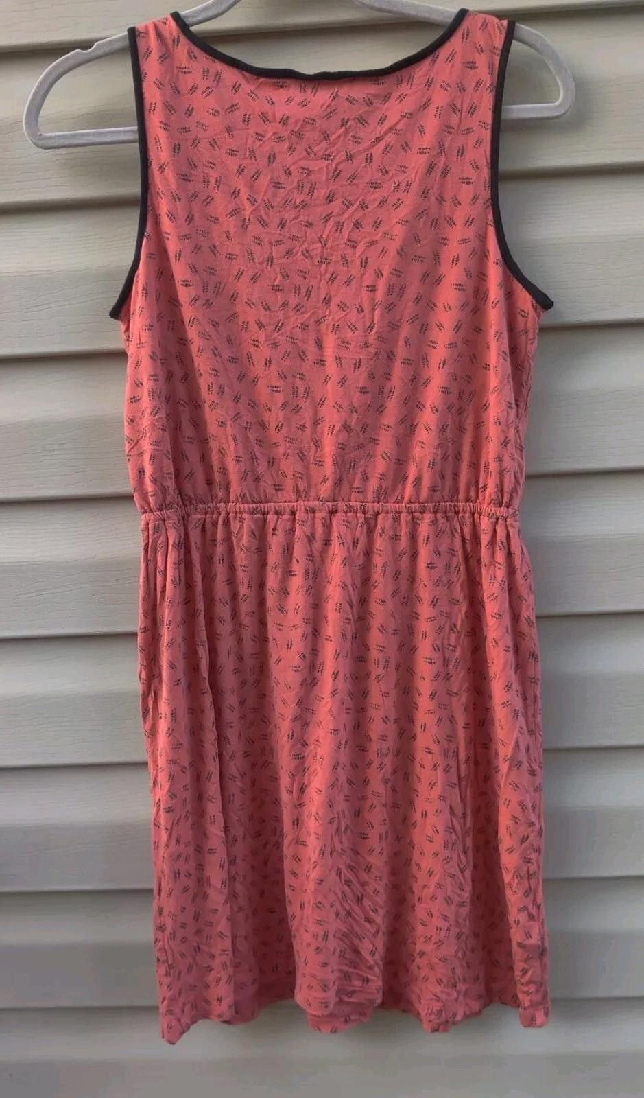 Other Ann Taylor LOFT Dress Sz Medium M Orange Black Round Neck Size M / US 6-8 / IT 42-44 - 3 Thumbnail
