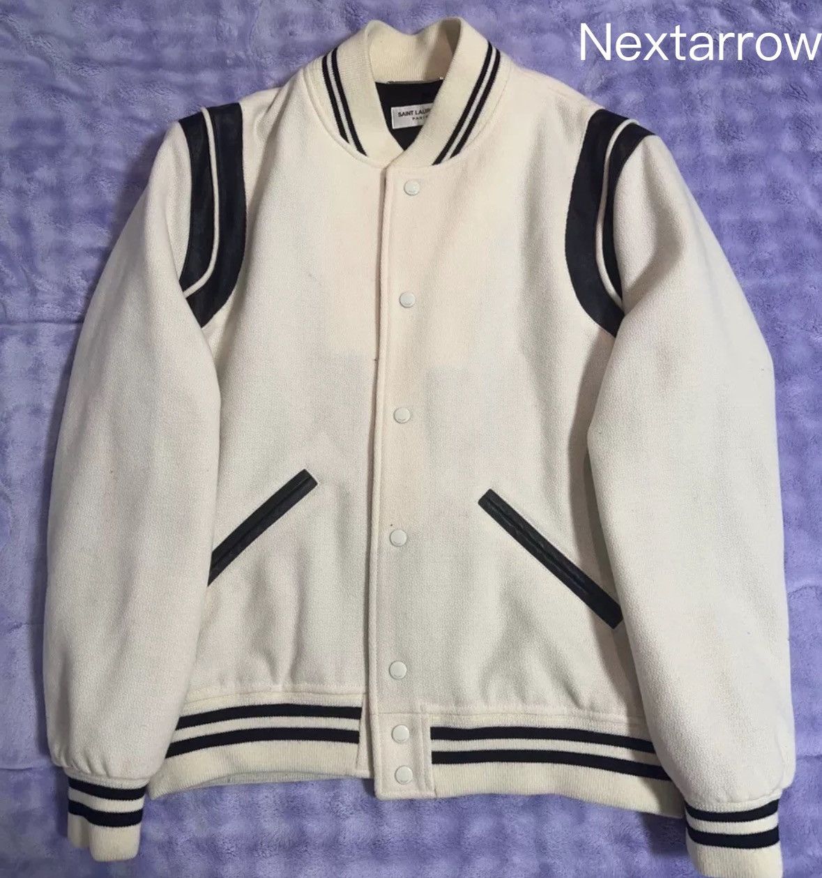Saint Laurent Paris × Yves Saint Laurent SAINT LAURENT striped single breasted casual long jacket Size US L / EU 52-54 / 3 - 1 Thumbnail