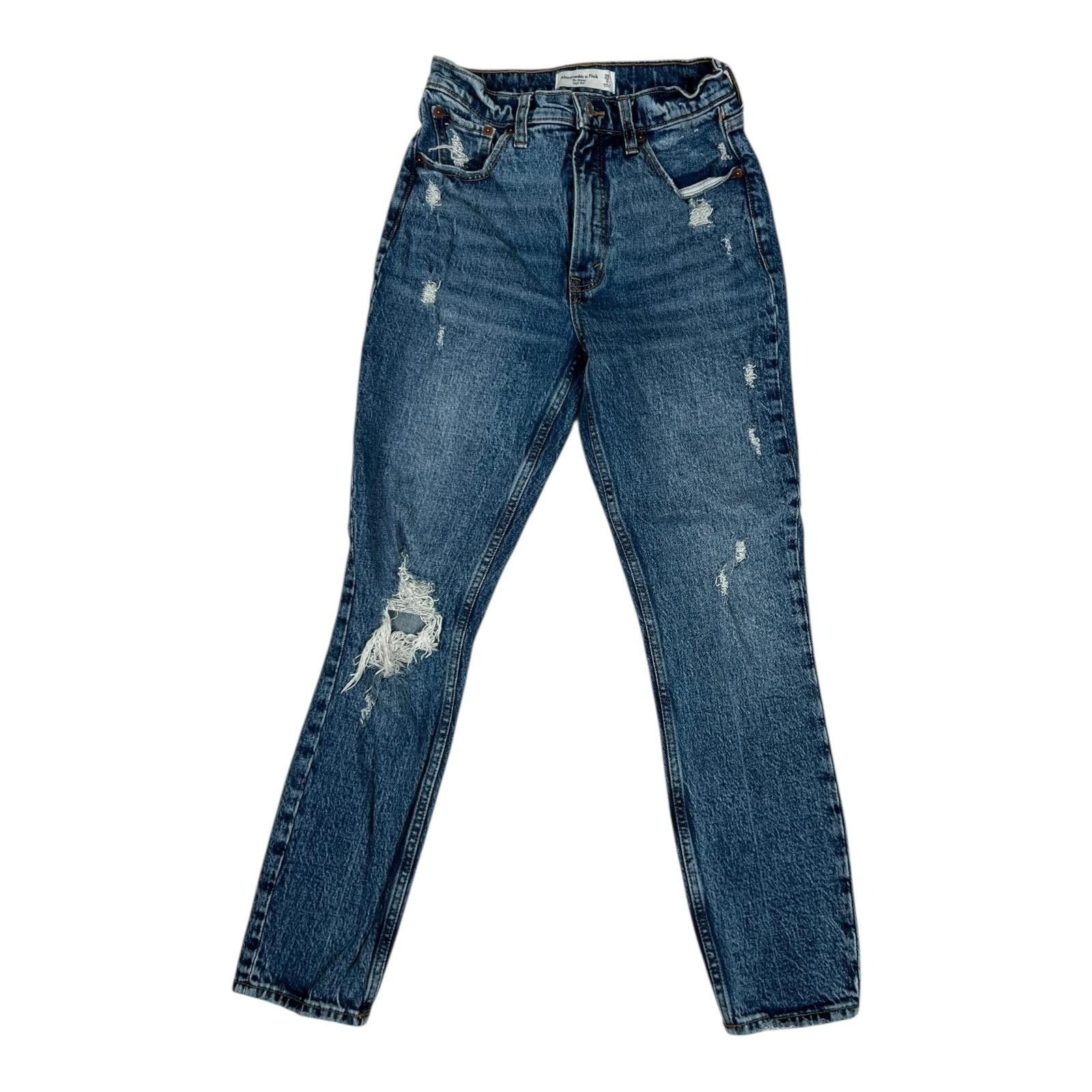 Abercrombie & Fitch Abercrombie & Fitch Jeans Womens 2 26 Blue High Rise The Ski Size 26" / US 2 / IT 38 - 1 Thumbnail