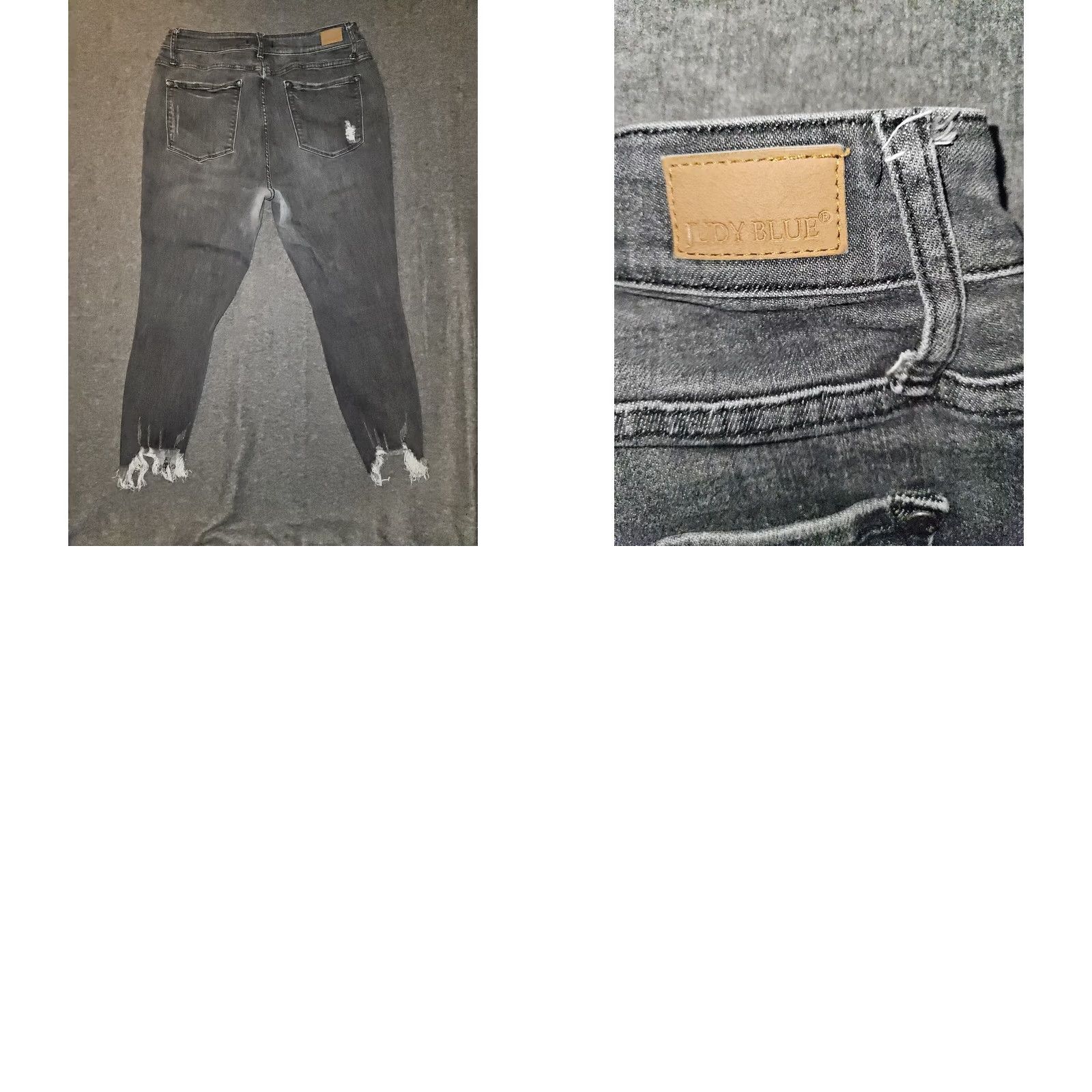 Vintage VINTAGE Judy Blue High Rise Skinny Ankle Jeans Women's 18W Button Fly Raw Hem Distressed Size 40" / US 18 - 8 Thumbnail