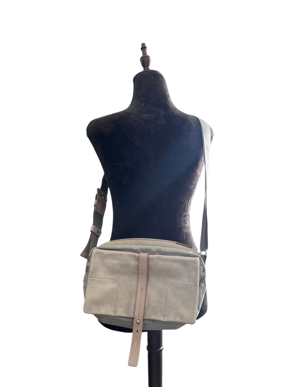 Yohji Yamamoto Yohji Yamamoto Y’SACCS Leather + Canvas Sling Bag Size ONE SIZE - 1 Thumbnail