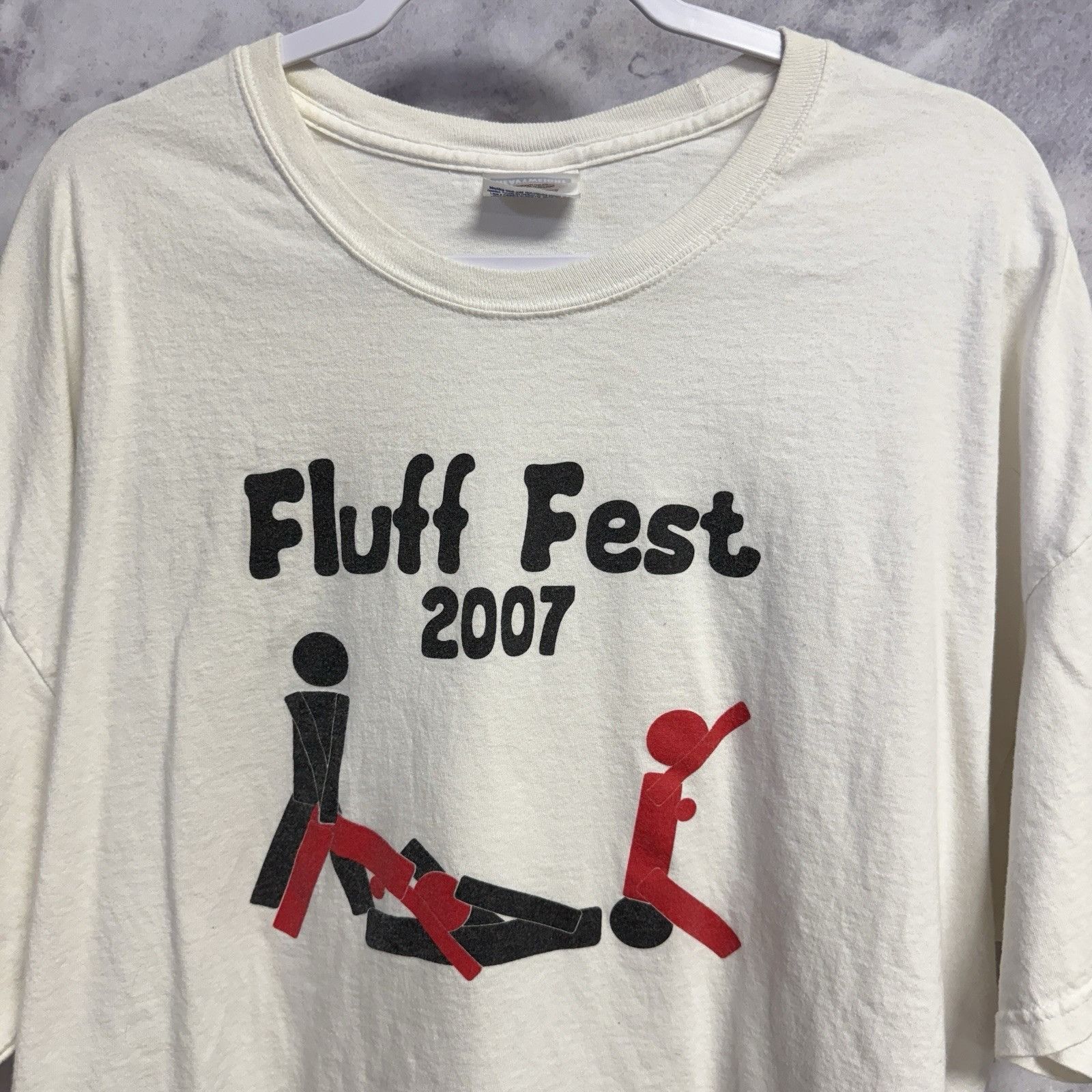 Vintage Vintage Fluff Fest 2007 T Shirt Mens 2XL 25x29.5 White Short Size US XXL / EU 58 / 5 - 1 Thumbnail