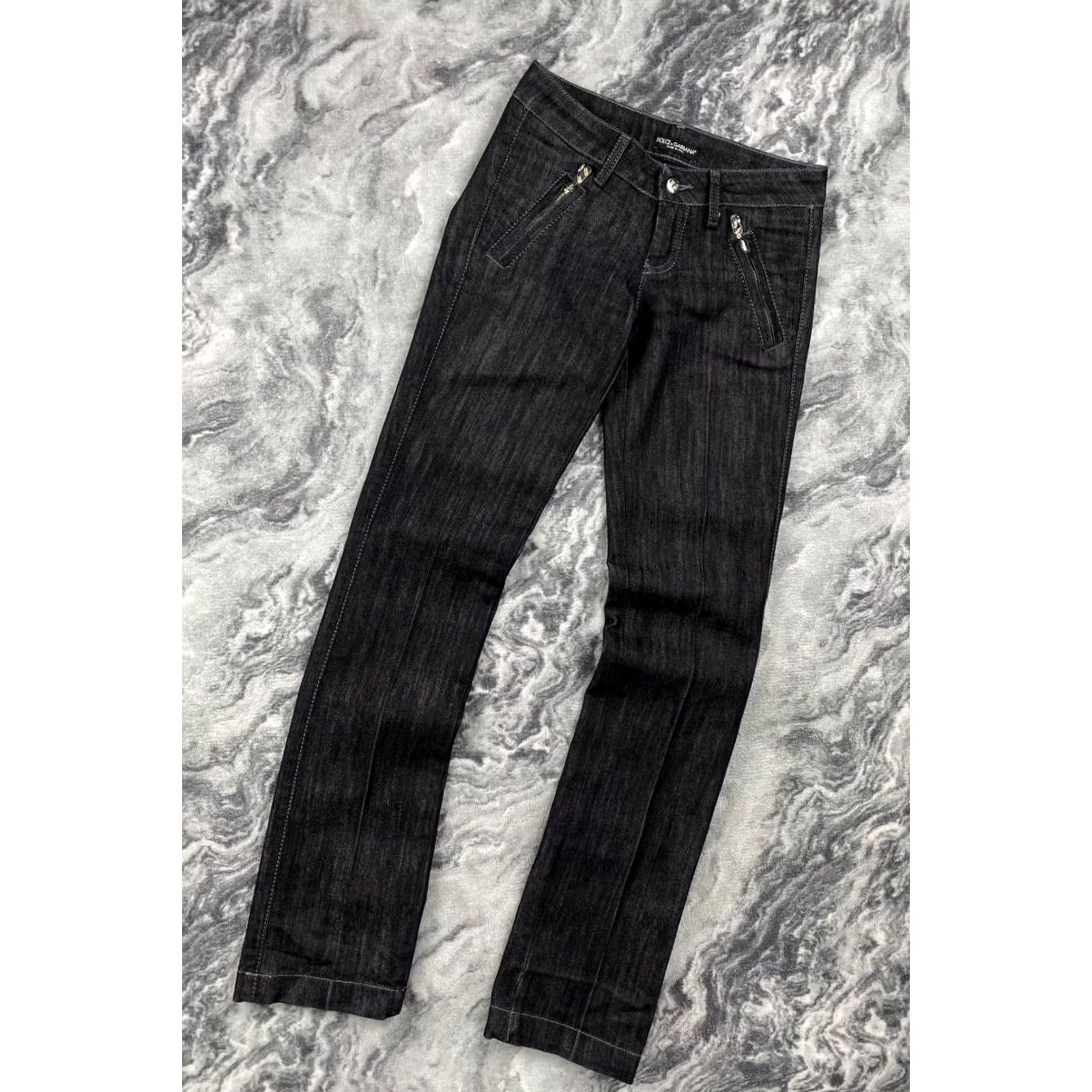 Dolce & Gabbana VINTAGE Dolce & Gabbana Jeans Women Size 26/34 Black Denim Classic Pants Size 26" / US 2 / IT 38 - 2 Thumbnail