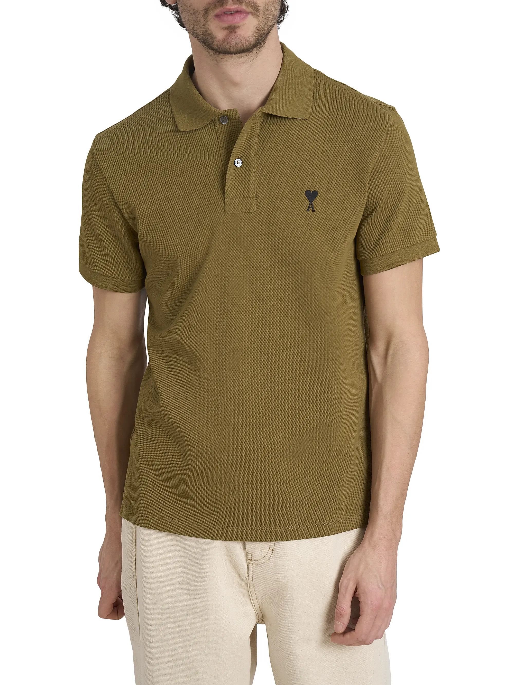 AMI os11x0226 ADC Logo Polo Shirt in Bronze Size US L / EU 52-54 / 3 - 6 Thumbnail