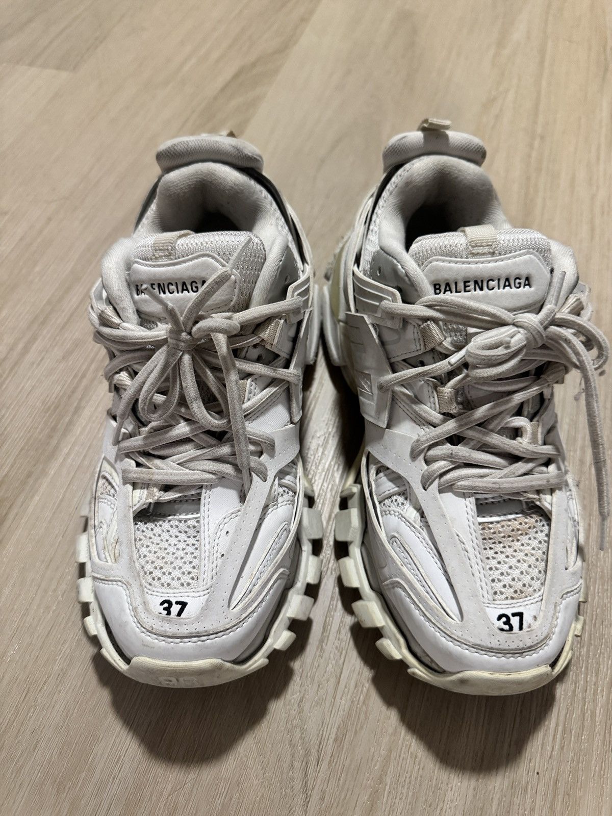 Balenciaga Balenciaga Rubber Mesh Fabric Monocolor Sole Track Sneakers Size US 7 / IT 37 - 3 Thumbnail