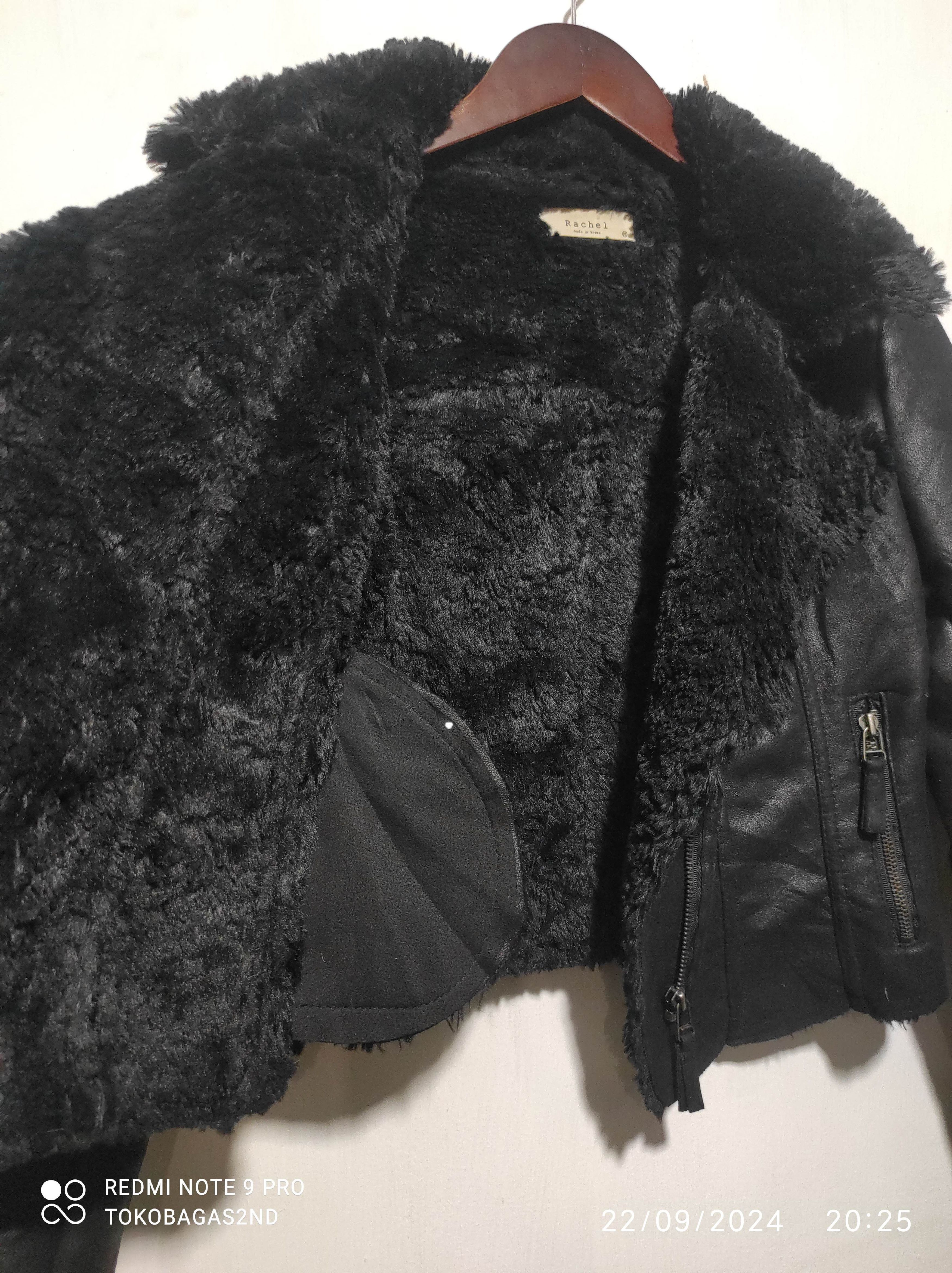 Le Grande Bleu (L.G.B.) Rachel Punk Ramones Suede Fur jacket i6w9 lgb style Size M / US 6-8 / IT 42-44 - 11 Thumbnail