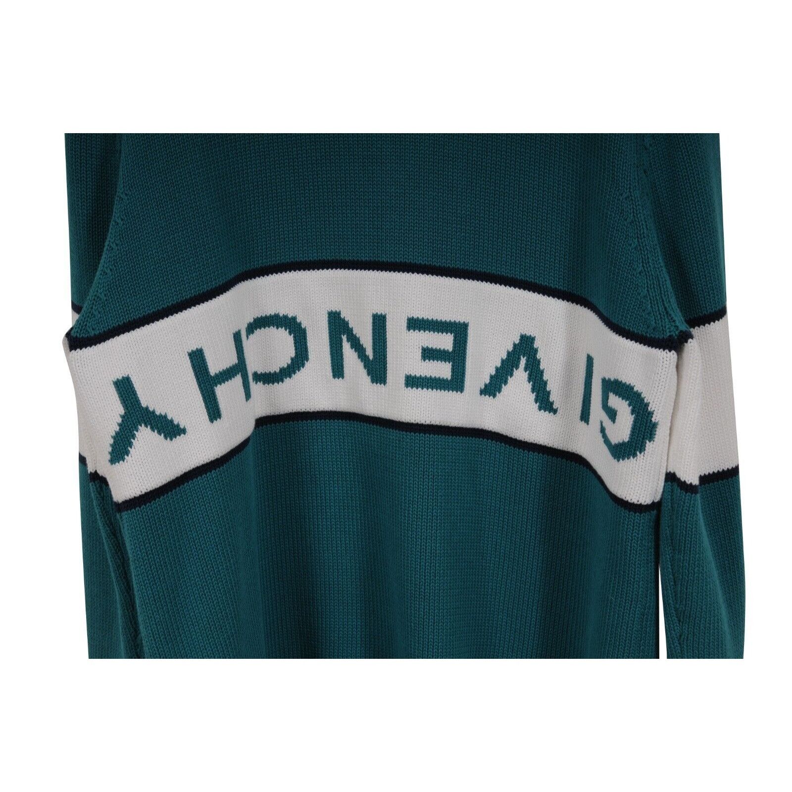 Givenchy Upside Down Logo Knit Sweater Teal Pull Size US M / EU 48-50 / 2 - 6 Thumbnail