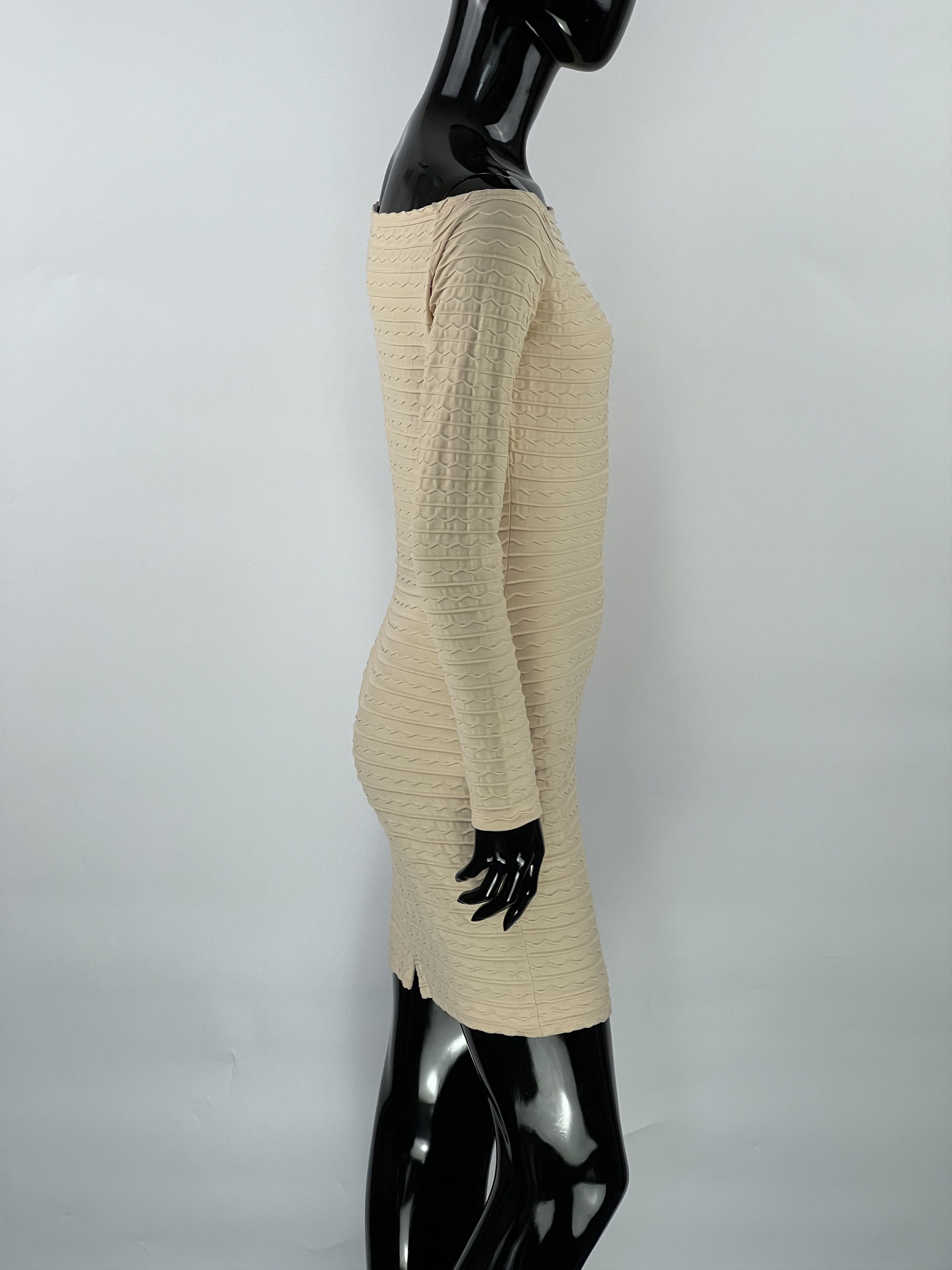 Versace × Versus Versace Versus Gianni Versace Vtg Textured Long Sleeve Short Dress Size M / US 6-8 / IT 42-44 - 2 Thumbnail