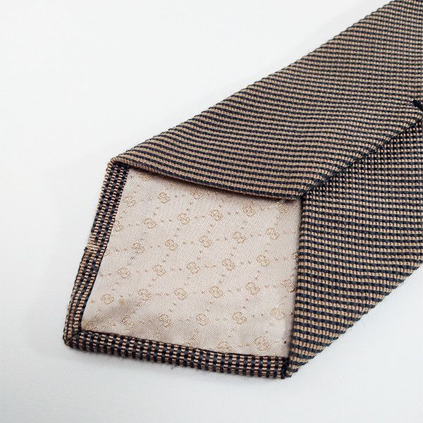 Gucci Vintage 1980s GUCCI Tie Necktie Striped Italy 60% Pure Silk Size ONE SIZE - 5 Thumbnail