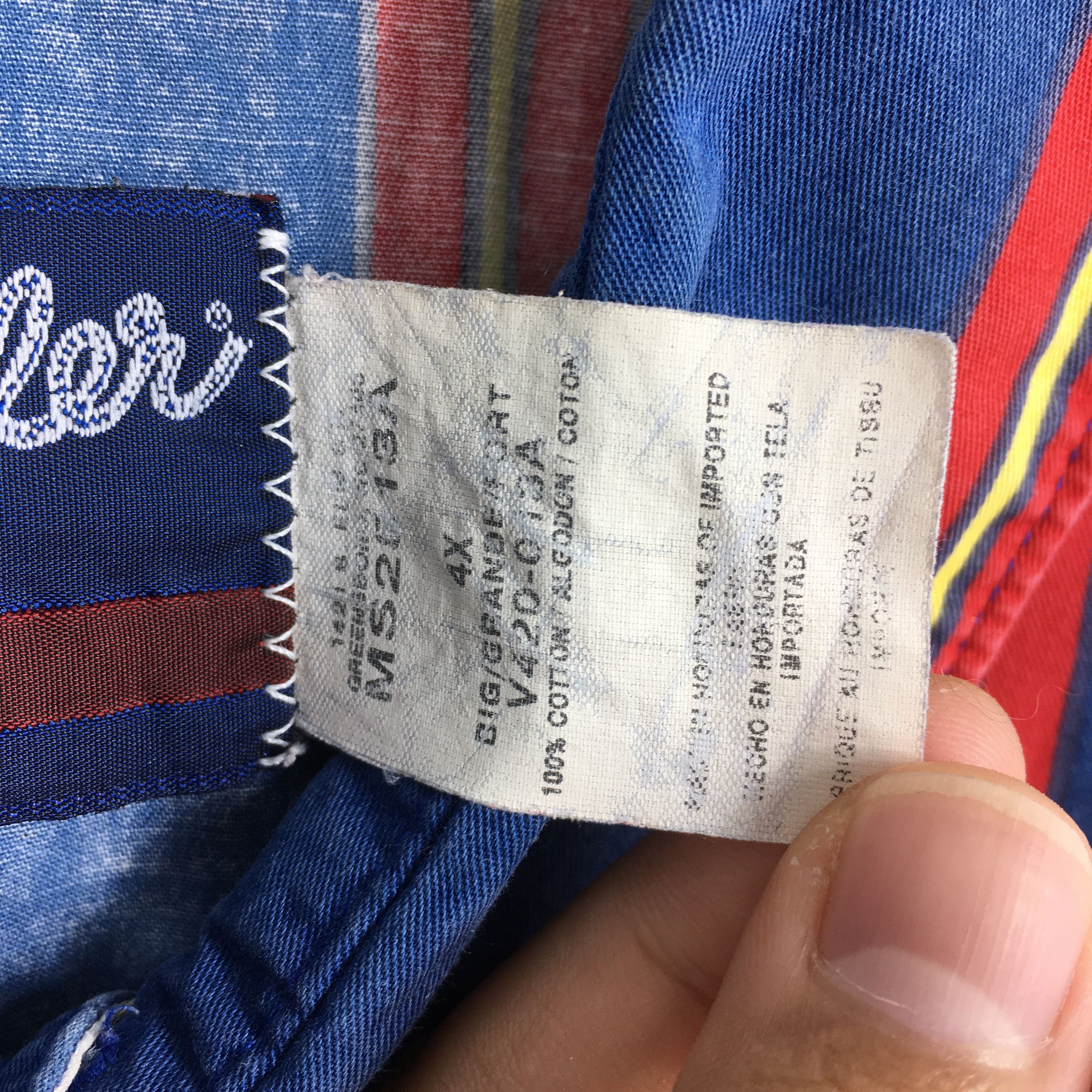 Vintage × Wrangler Vintage Wrangler Striped Western Rodeo Oversized Shirt 4XL Size US XXL / EU 58 / 5 - 6 Thumbnail