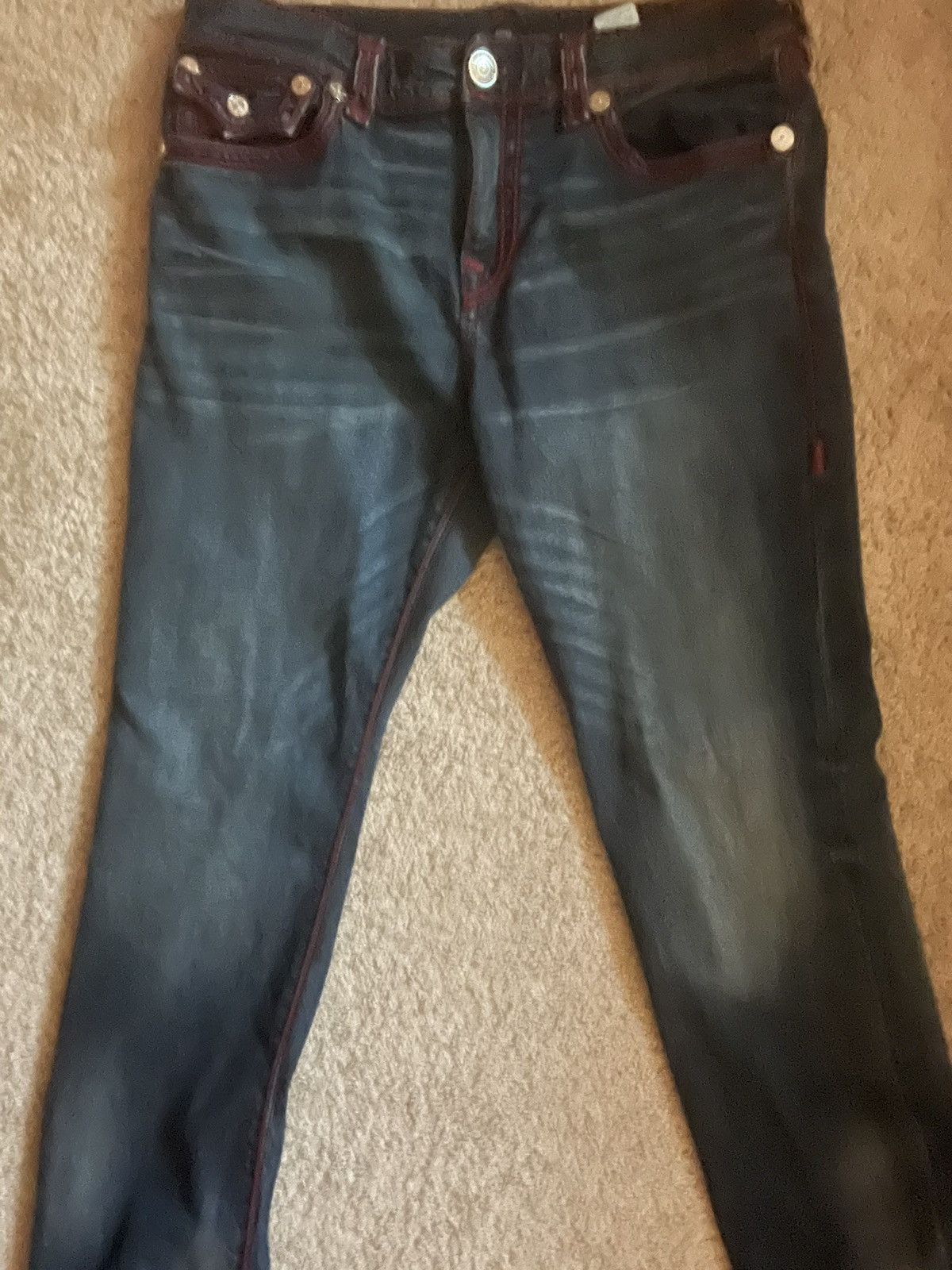 True Religion Red and blue truey jeans Size US 34 / EU 50 - 1 Thumbnail
