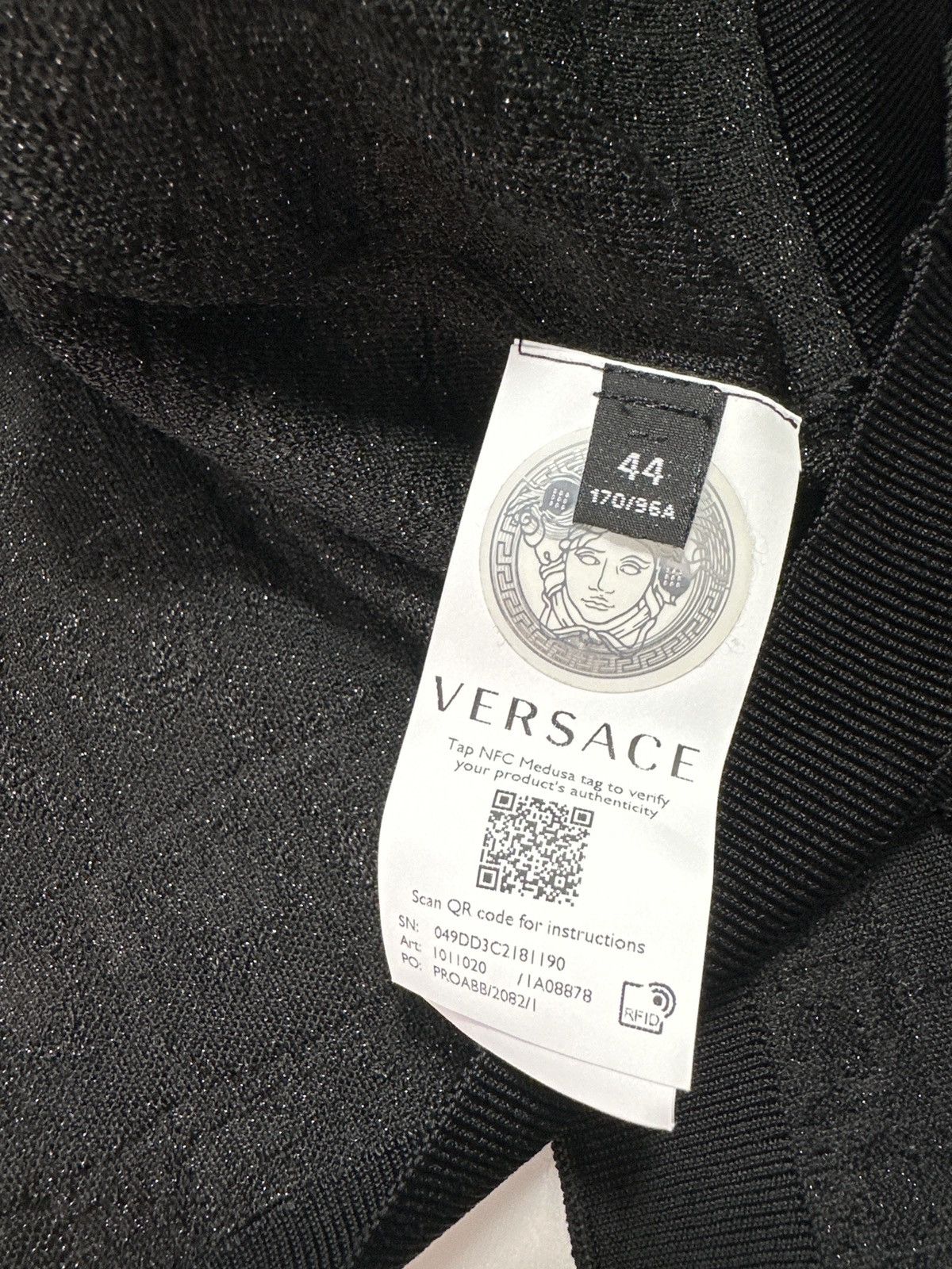 Versace New Authentic Runway Versace croc-jacquard cropped cardigan Size 3XL / US 20-22 - 11 Thumbnail