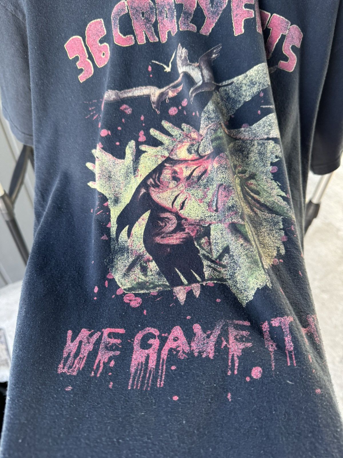 Band Tees × Vintage Crazy Fists 36 We GaveIt Hell Vintage tee Size US L / EU 52-54 / 3 - 4 Thumbnail