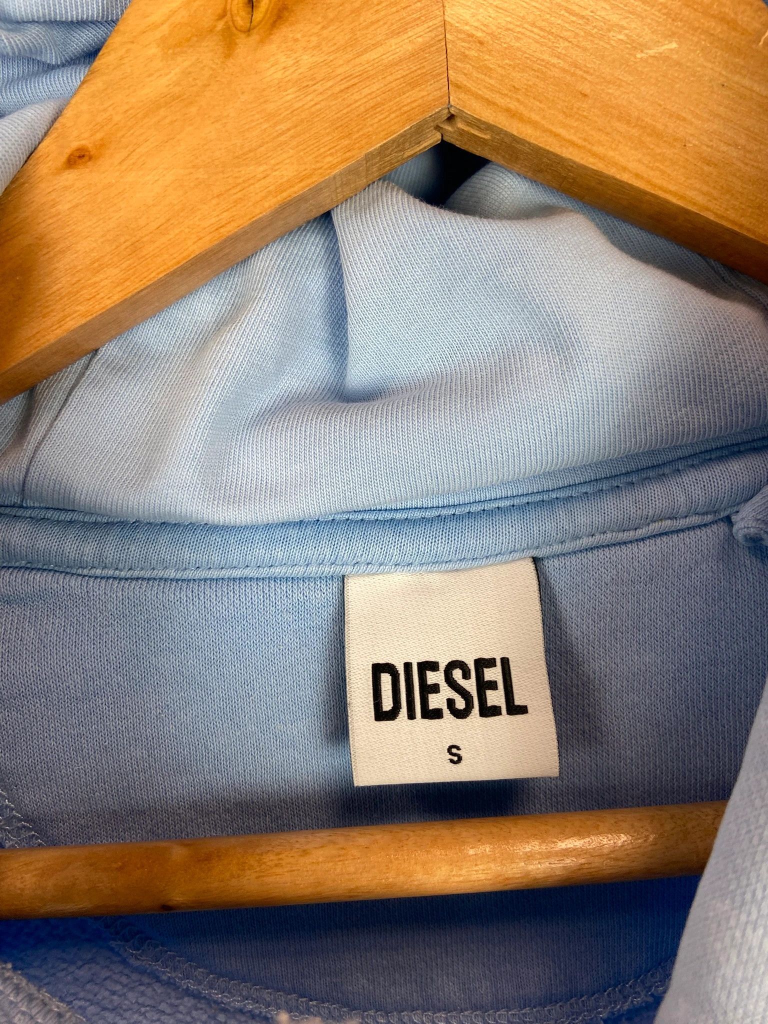 Diesel Hoodie Diesel baby blue embroidered centre logo spellout S Size US S / EU 44-46 / 1 - 4 Thumbnail