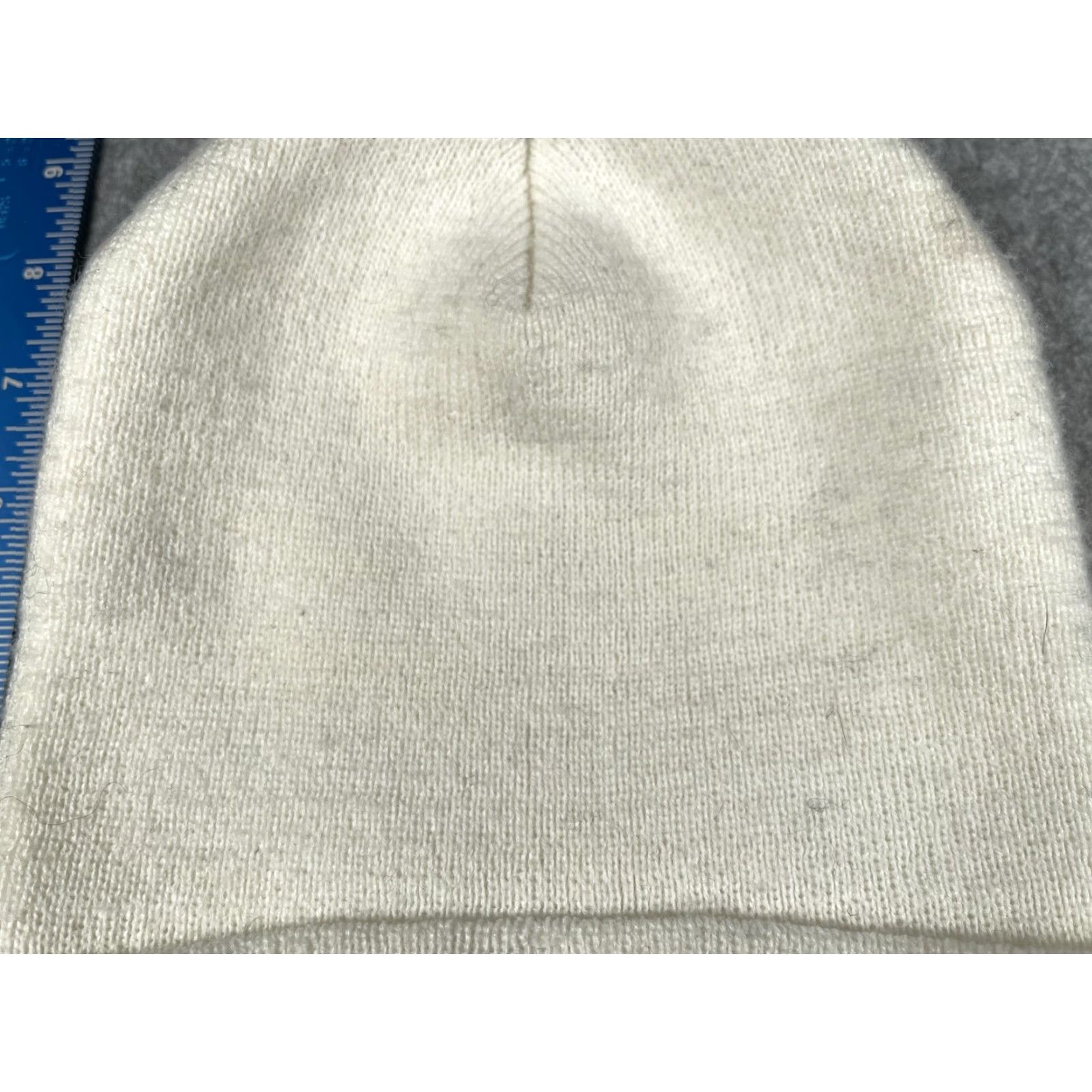 Vintage Yupoong Beanie Mens One Size White Knit Patrón El Cielo Logo Winter Knit Hat" Size ONE SIZE - 3 Thumbnail
