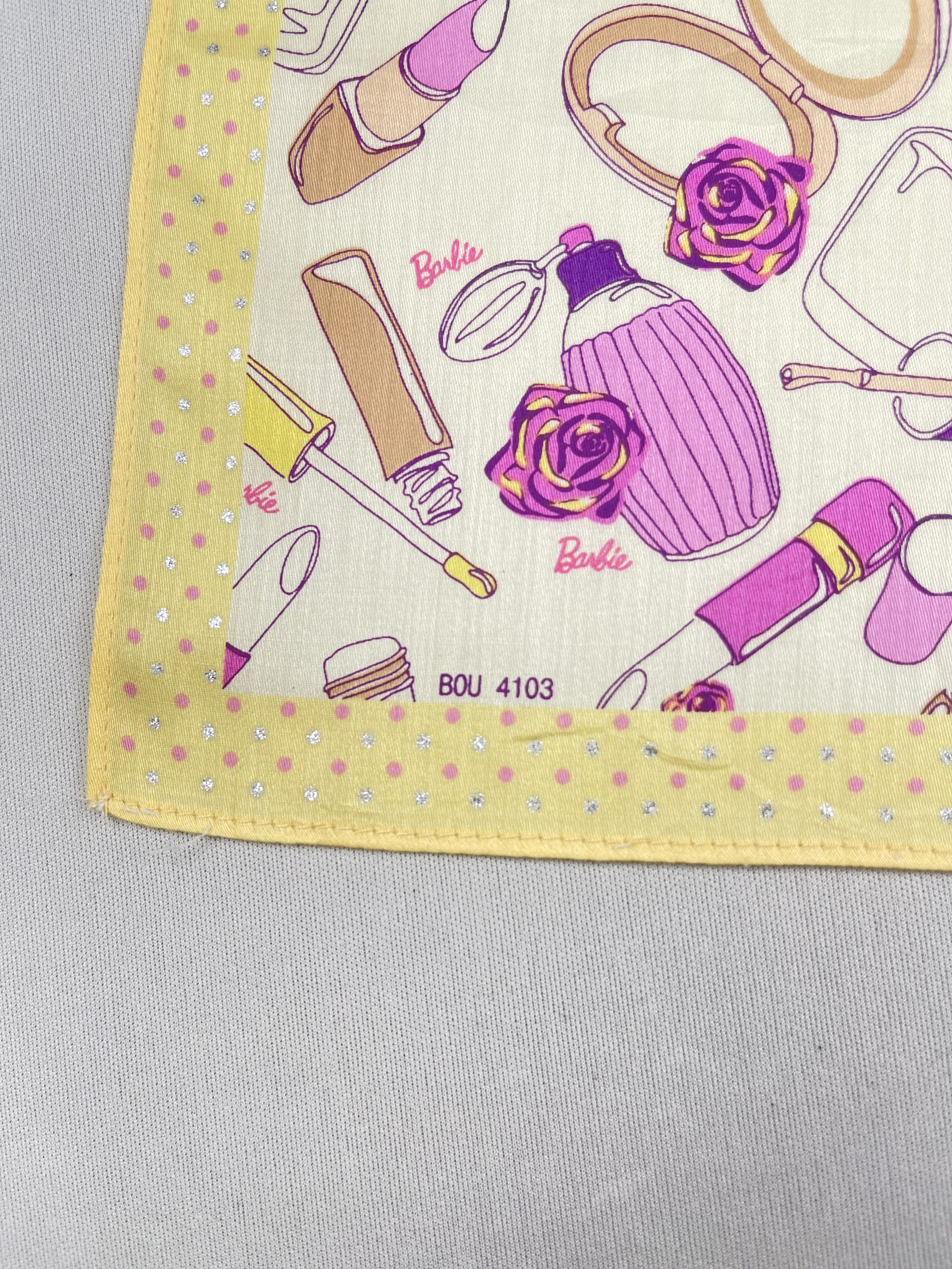 Japanese Brand Vintage Barbie Handkerchief Pocket Square Bandana HM0085 Size ONE SIZE - 6 Thumbnail