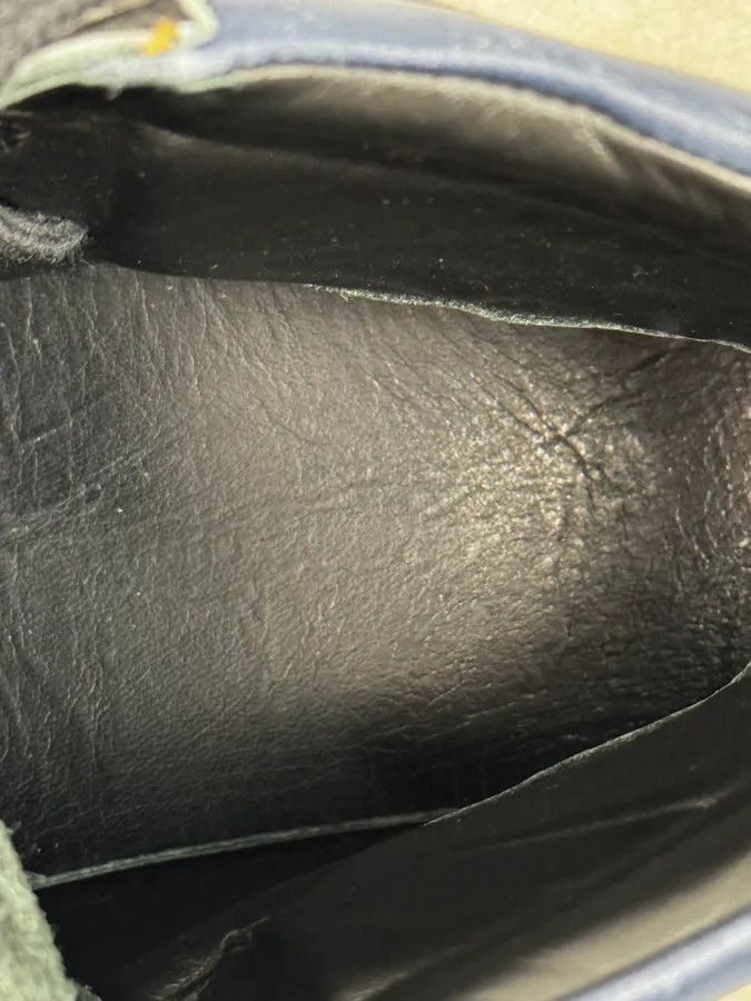 Saint Laurent Paris Saint Laurent Black & Blue Leather High Sneakers Size US 8.5 / EU 41-42 - 8 Thumbnail