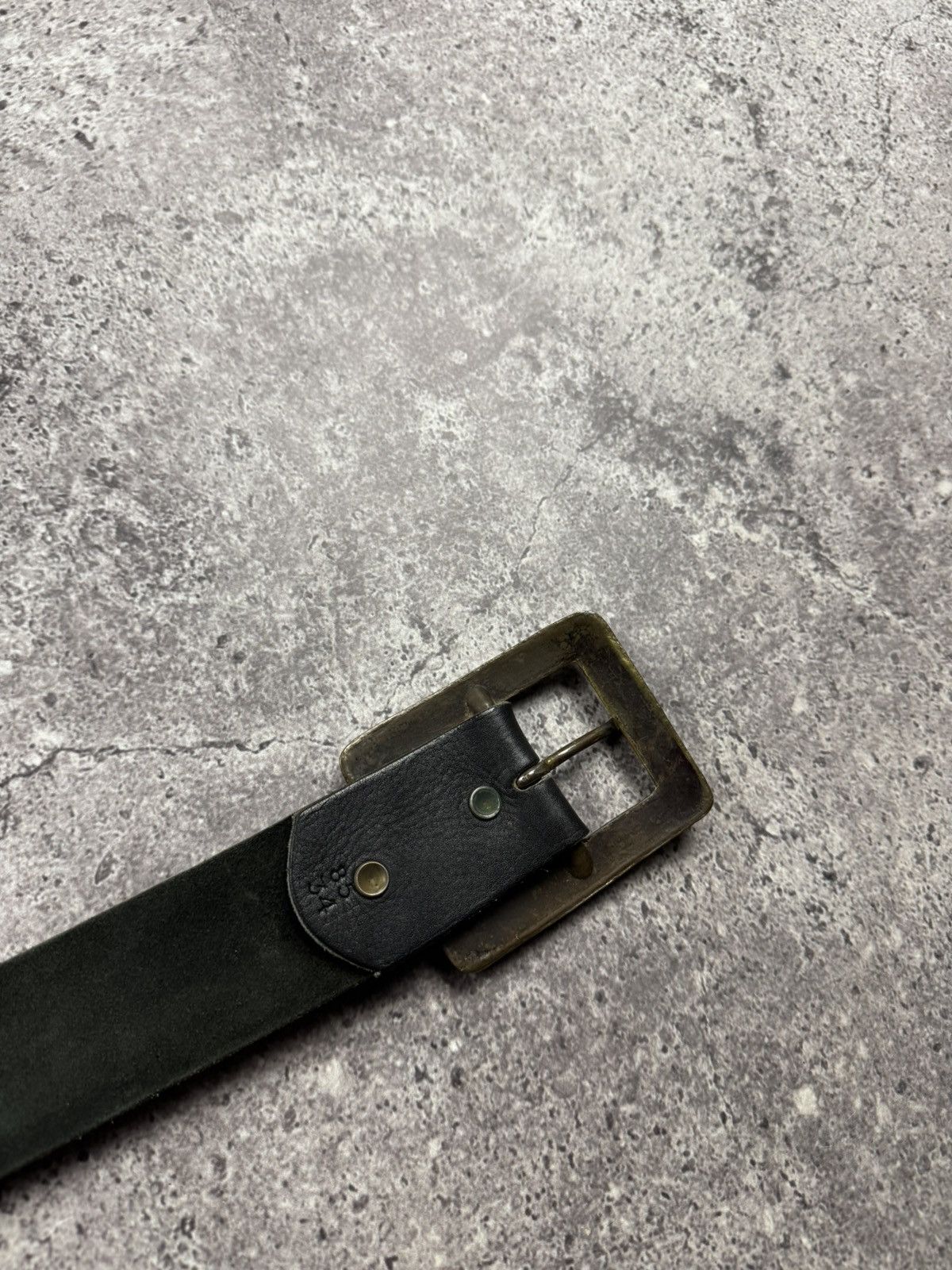 Japanese Brand 00’s NUMBER NINE STYLE BOLTNUT LEATHER RARE Y2K BELT VINTAGE Size ONE SIZE - 6 Thumbnail