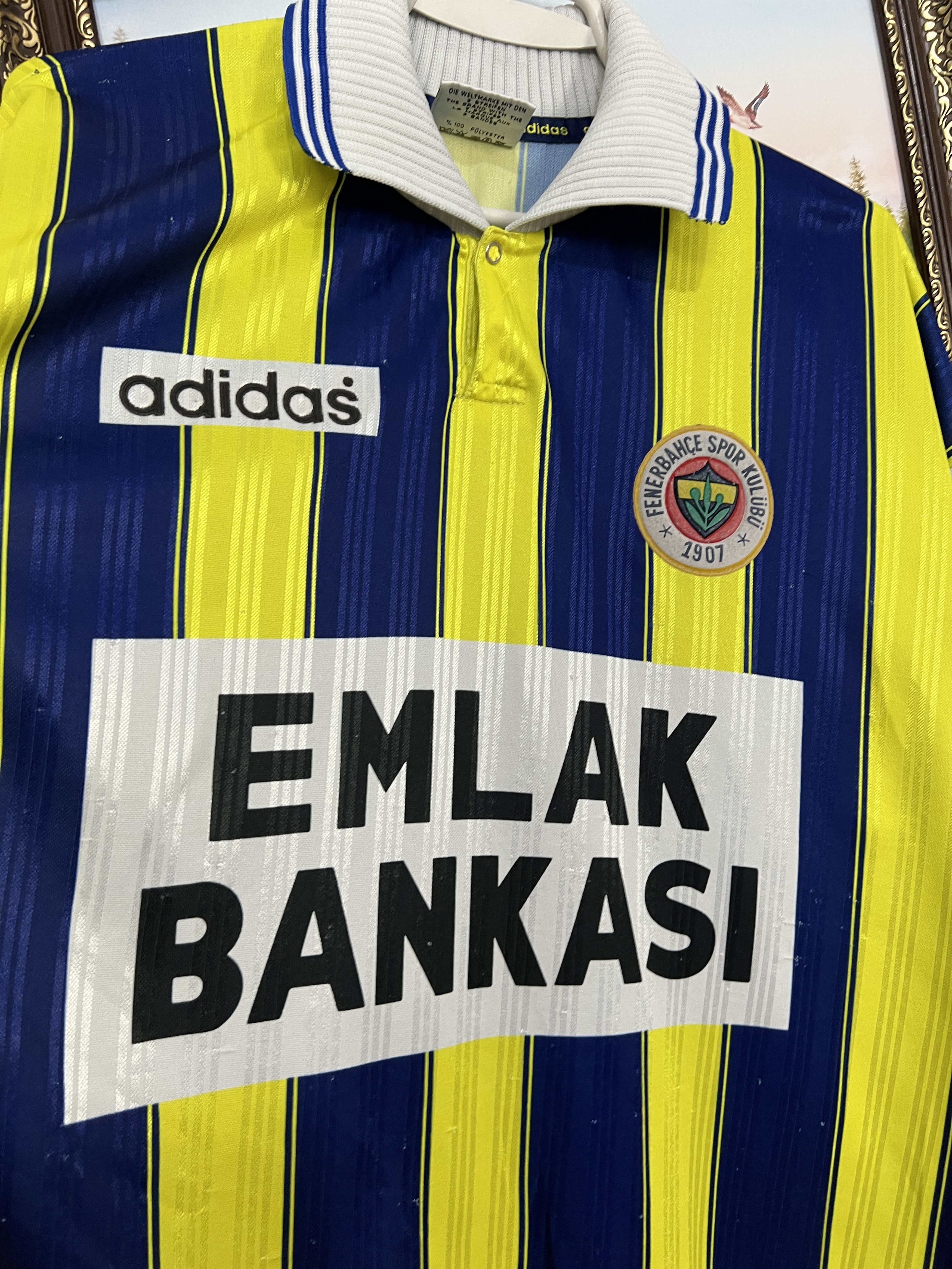Adidas Fenerbahce football shirt Soccer Match Long Sleeve Jersey Size US XL / EU 56 / 4 - 3 Thumbnail