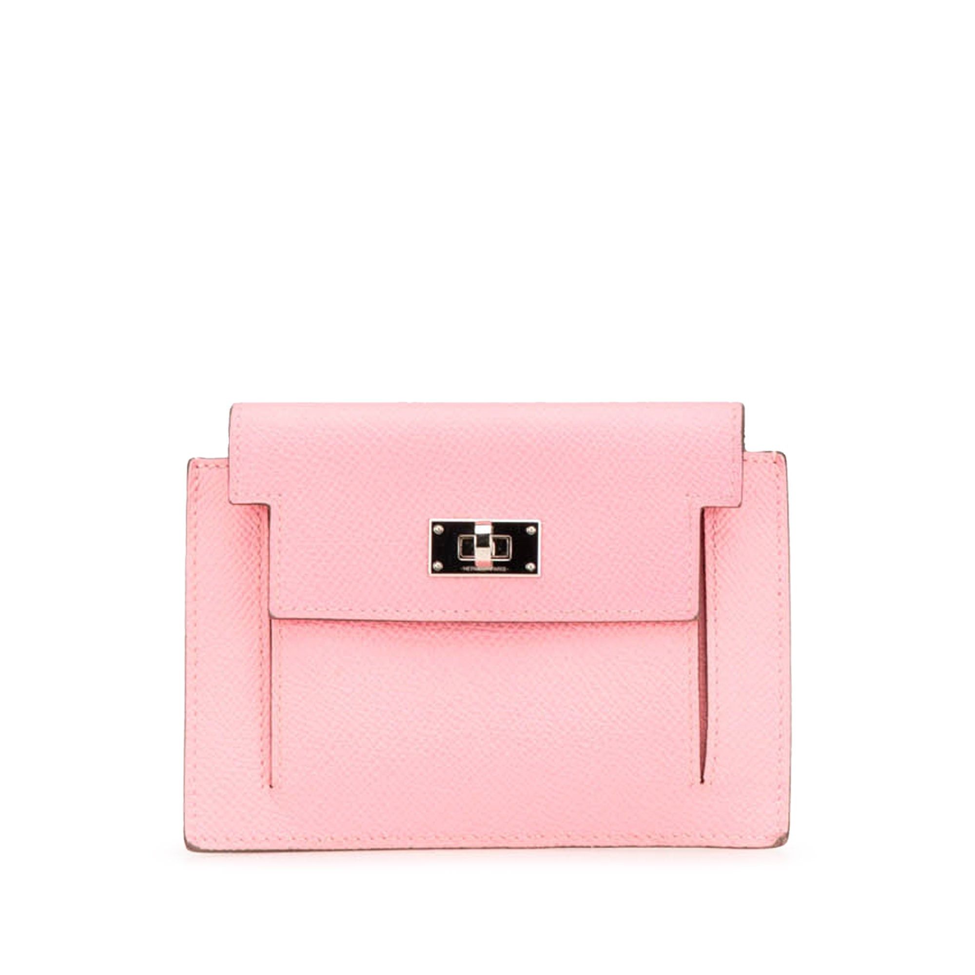 Hermes Hermès Epsom Kelly Pocket Compact Wallet Pink Size ONE SIZE - 1 Thumbnail