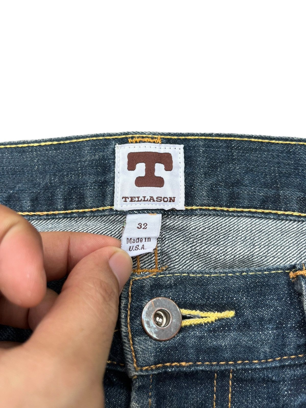 Kapital Vintage Tellason White Oak Cone Denim Selvedge Tapered Jeans Size US 33 - 11 Thumbnail