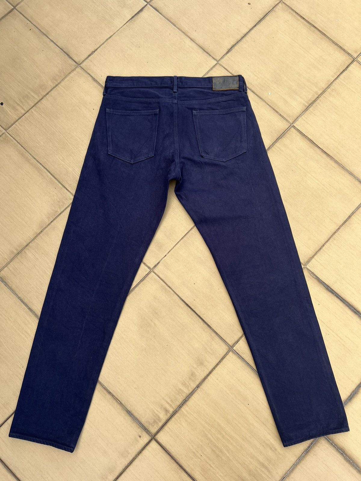 Japan Blue Japan Blue JB0625 Leather Patch Indigo Denim Slim Jeans Size US 31 - 2 Thumbnail