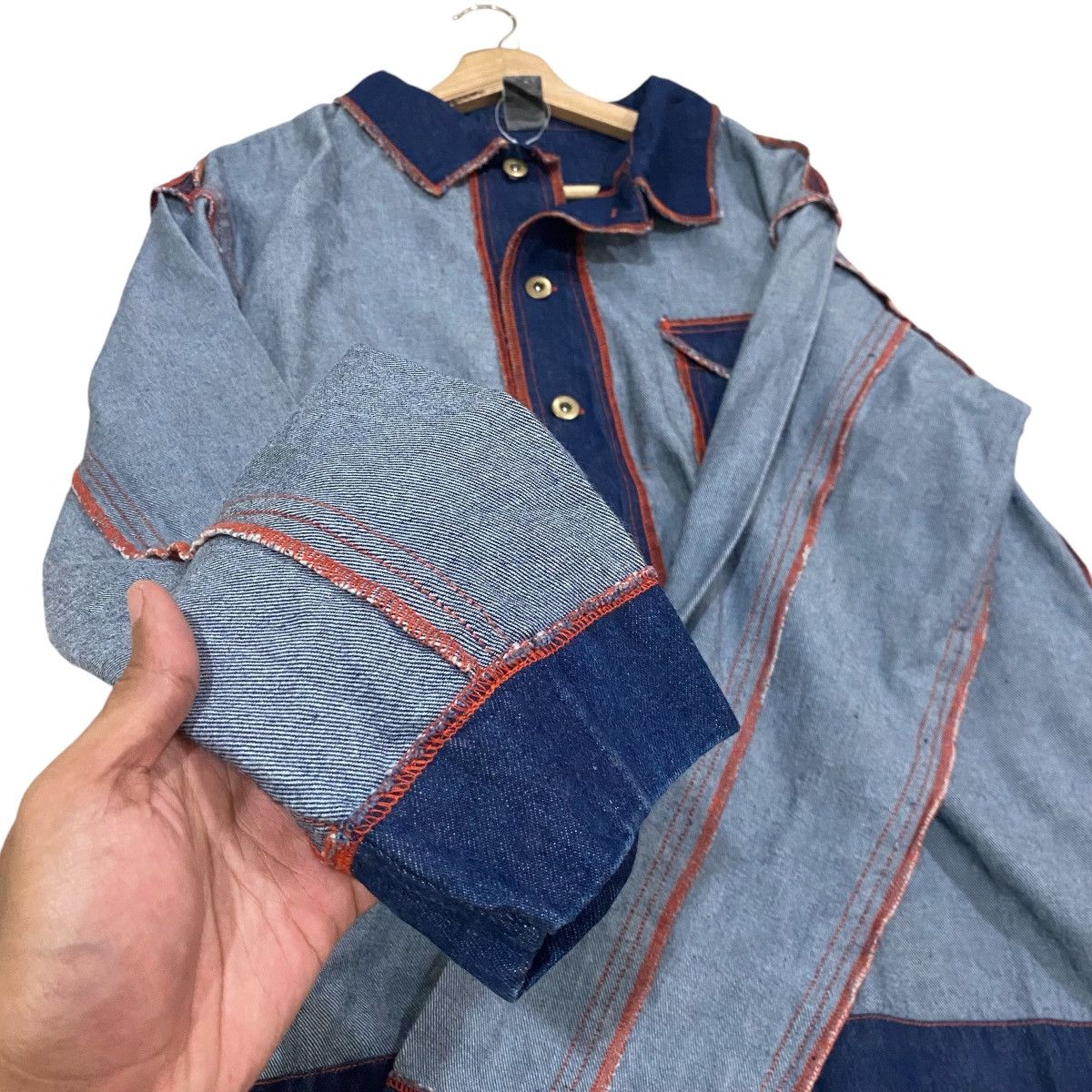 Mickey Mouse × Vintage VINTAGES MICKEY POPPINS SELVEDGE DENIM JACKET Size US M / EU 48-50 / 2 - 8 Thumbnail