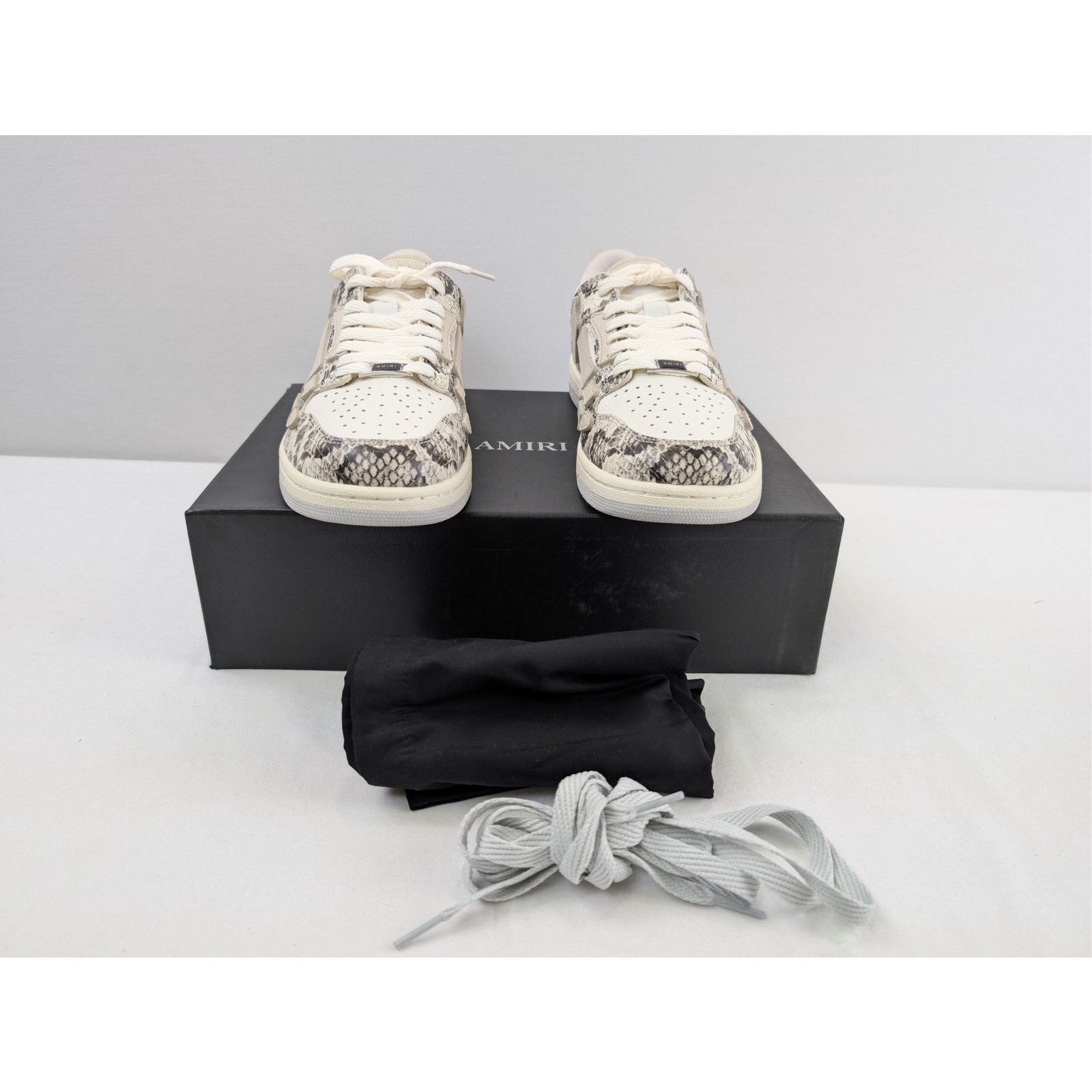 Amiri o1rshd1 Snake Skeleton Top Low Sneakers in Alabaster Size US 8 / EU 41 - 13 Thumbnail