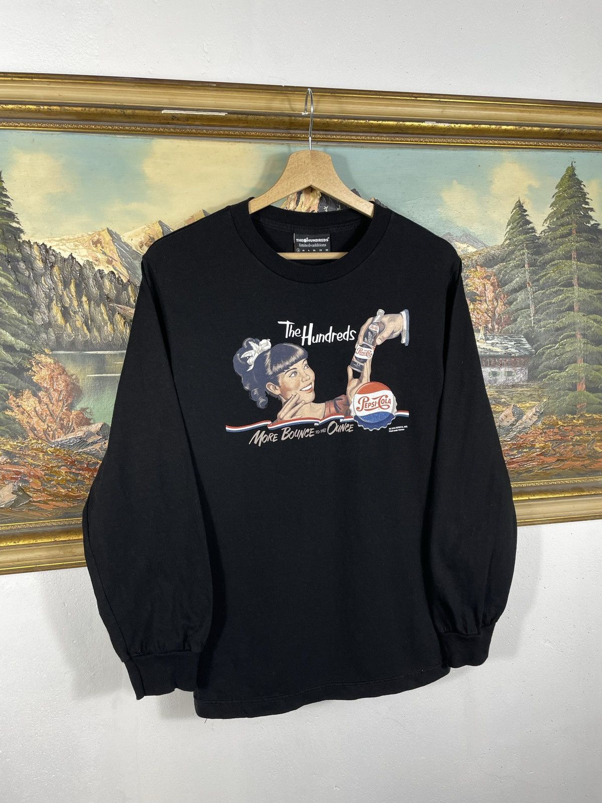 Japanese Brand × The Hundreds Black Longsleeve The Hunderds Pepsi Cola Print Size US S / EU 44-46 / 1 - 3 Thumbnail