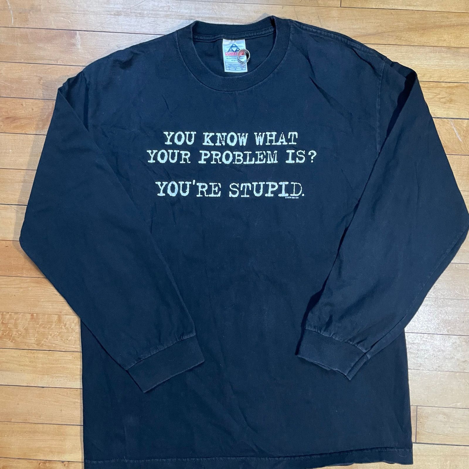 Vintage Vintage Y2K Funny Graphic Long Sleeve Shirt Mens L Humor Tee Size US L / EU 52-54 / 3 - 2 Thumbnail