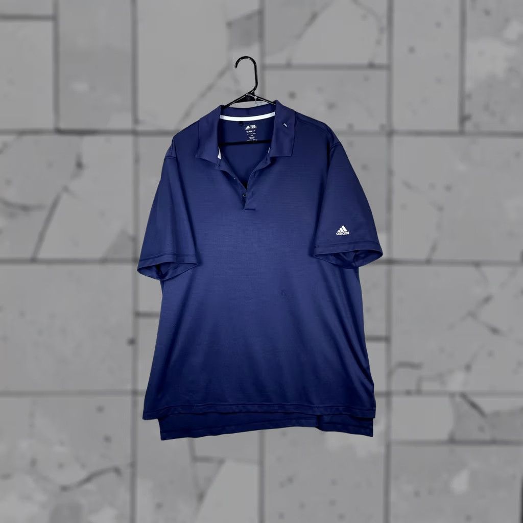 Adidas Adidas Polo Shirt Mens 2XL Blue Solid Climalite Golf Performance Short Sleeve Size US XXL / EU 58 / 5 - 1 Thumbnail
