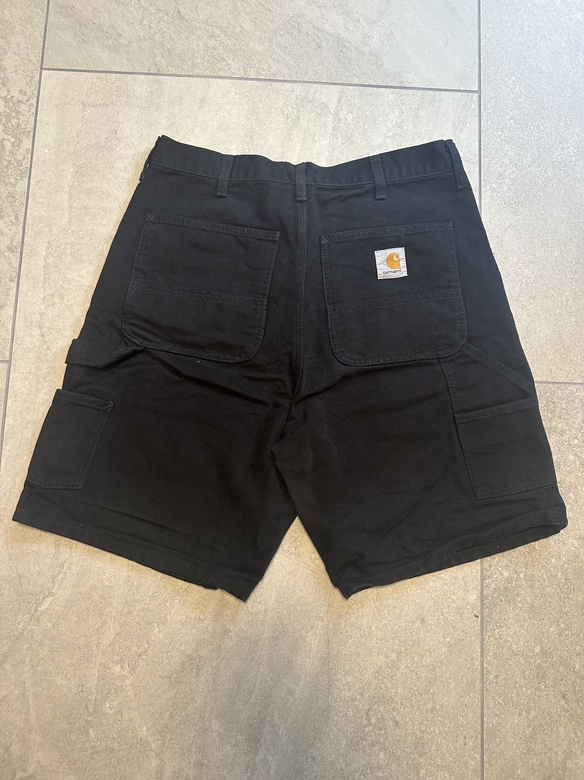 Carhartt WIP Double Knee Short | Black (stone washed) – Page