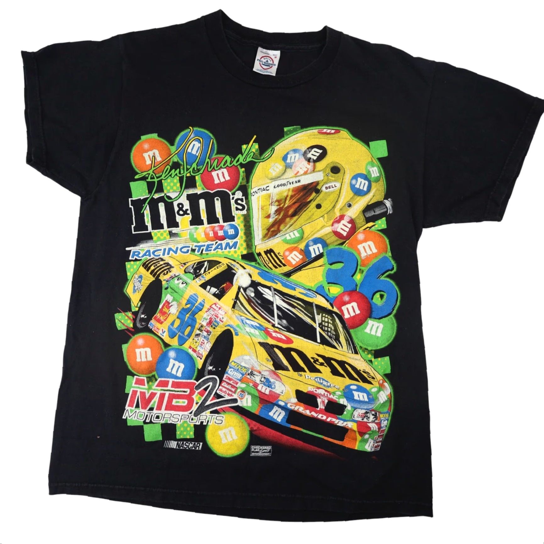 NASCAR VINTAGE Y2k M&Ms Racing Team Front/back Graphic T Shirt NASCAR Men M Black Shirts Mens Size US M / EU 48-50 / 2 - 2 Thumbnail