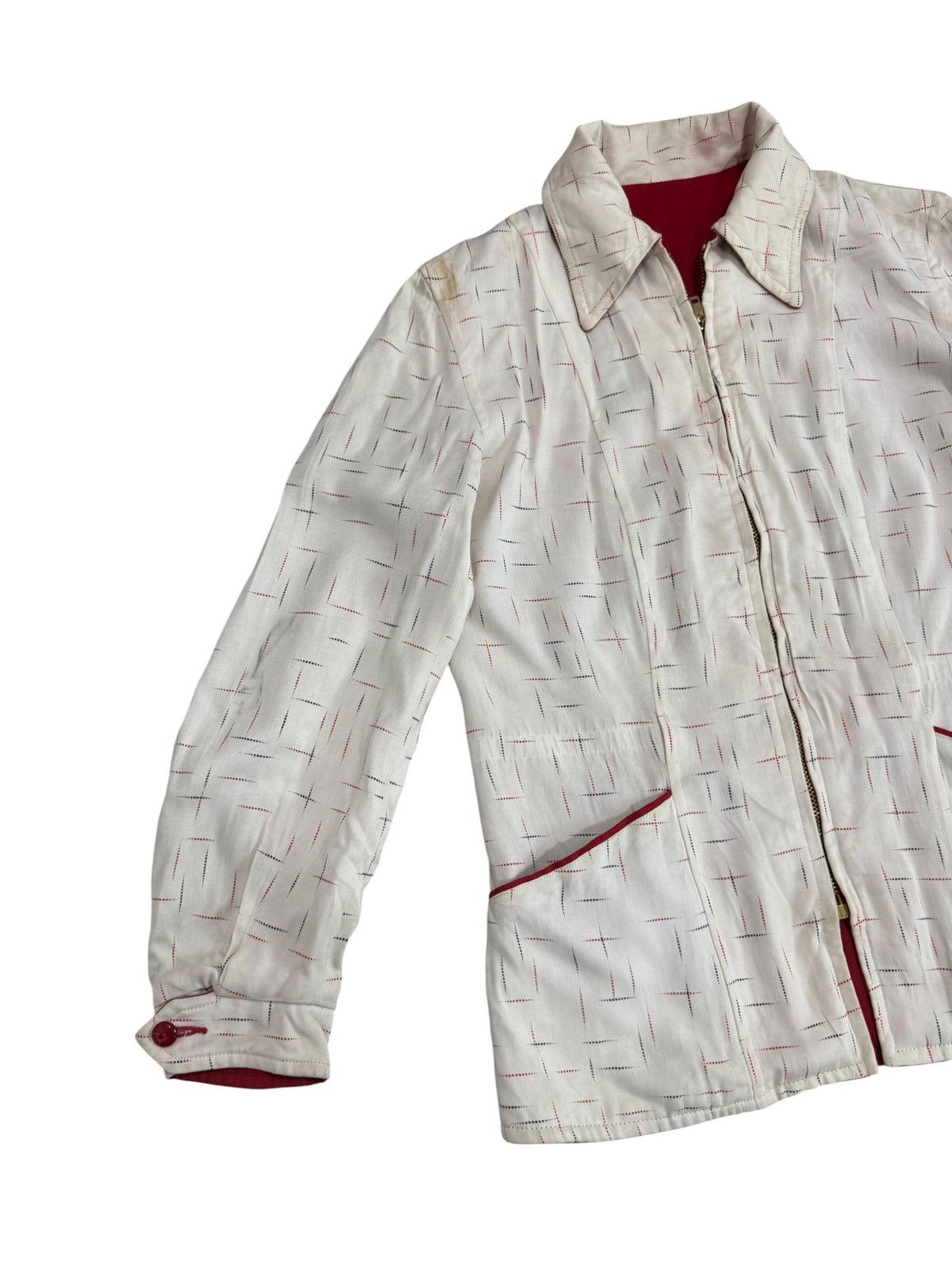 Vintage CONMAR ZIPPER REVERSIBLE RAYON JACKET WEATHER WISE RARE Size M / US 6-8 / IT 42-44 - 3 Thumbnail