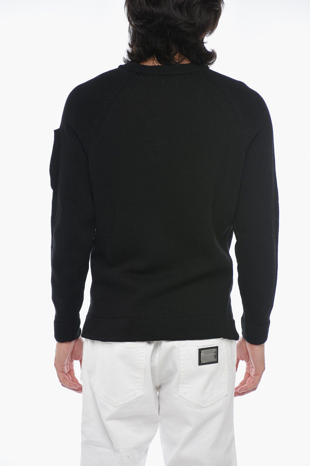 C.P. Company og1mm1024 Crewneck Sweater in Black Size US L / EU 52-54 / 3 - 2 Thumbnail