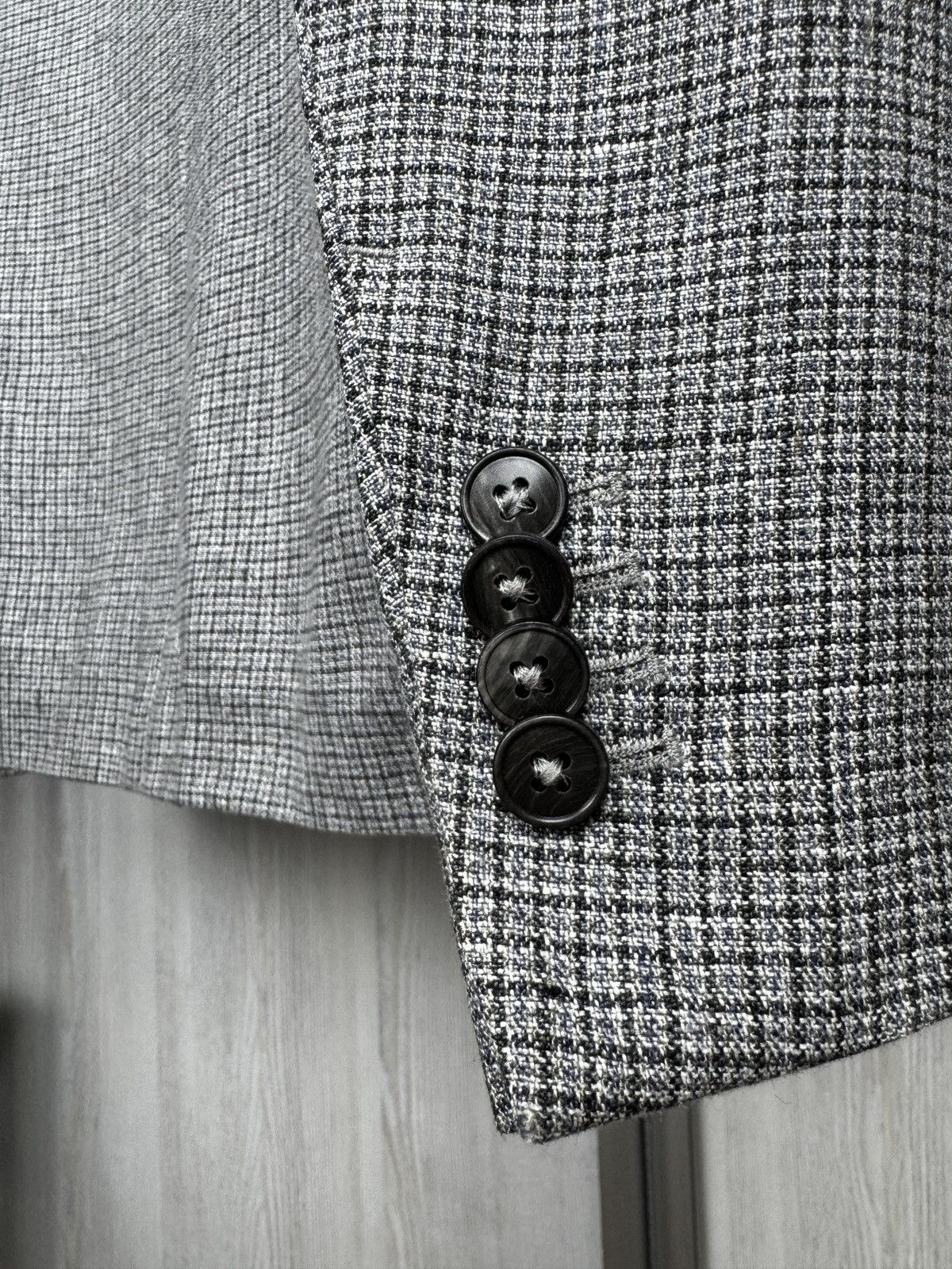 Z Zegna Z Zegna Ermenegildo 100% Linen checkered unlined blazer 50 Size 40R - 8 Thumbnail