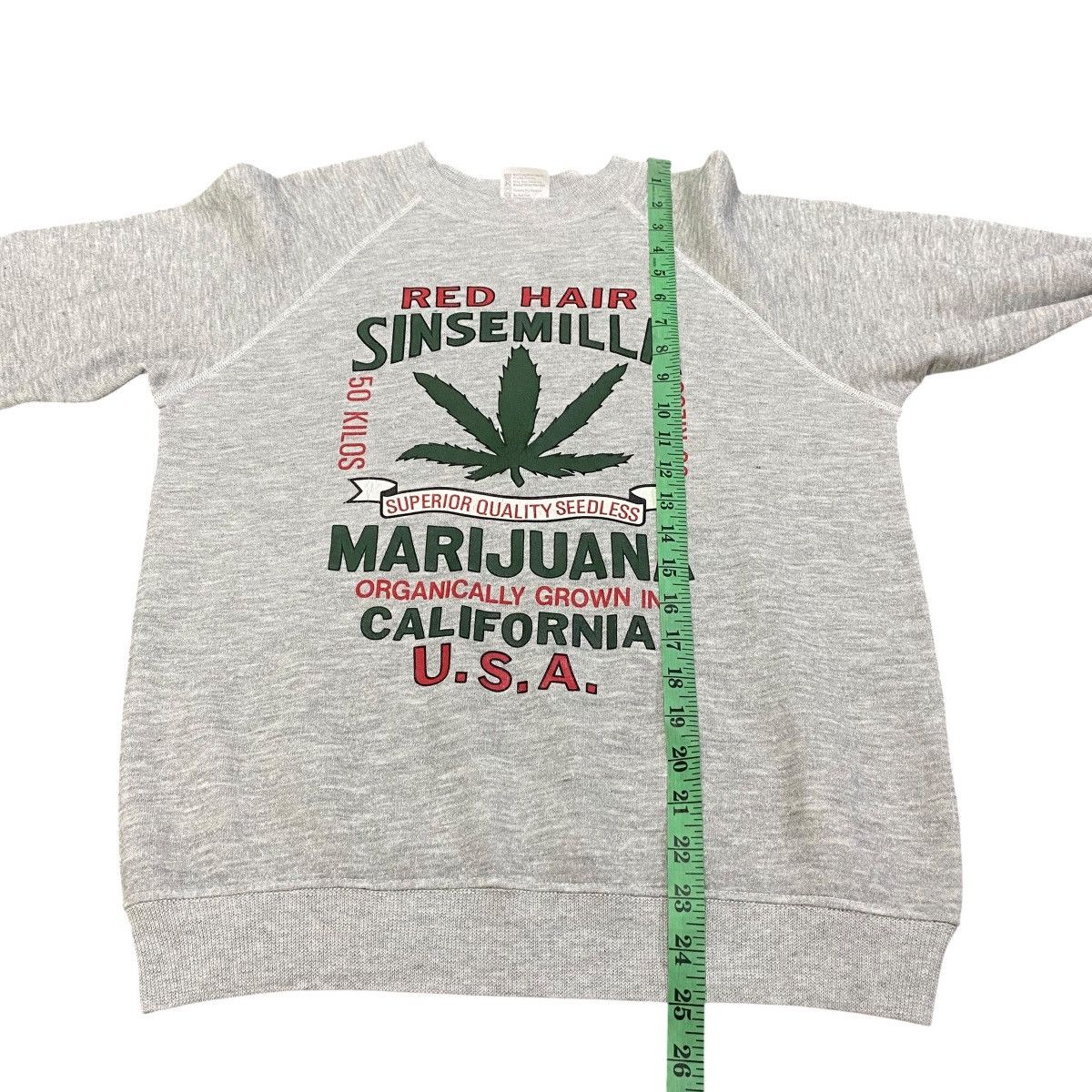 Vintage Vintage 80s Red Hair Sinsemilla Marijuana Sweatshirt M Size Size US M / EU 48-50 / 2 - 13 Thumbnail