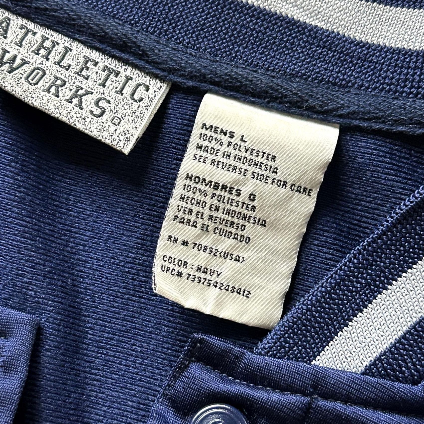 Athletic Works Athletic Works Jersey Shirt Mens L Navy Button Up #5 - Colorblock Lightweight Baseball Shirt Size US L / EU 52-54 / 3 - 4 Thumbnail