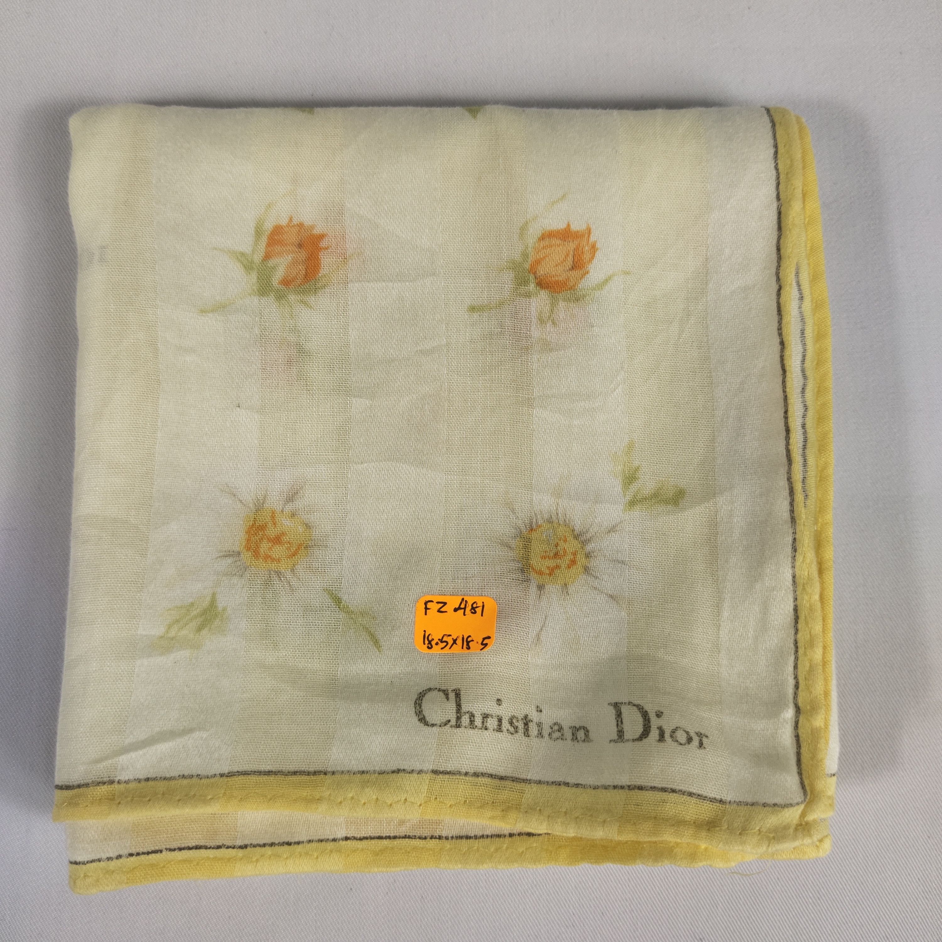 Vintage Christian Dior Handkerchief / Neckerchief / Bandana FZ481 Size ONE SIZE - 2 Thumbnail